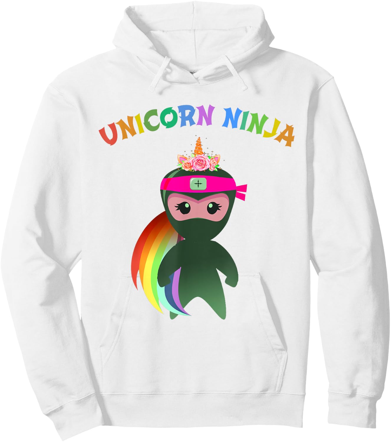Funny Unicorn Ninja Disguise Spy Girls Kids Teachers Squad Hoodie - Hoodie | White