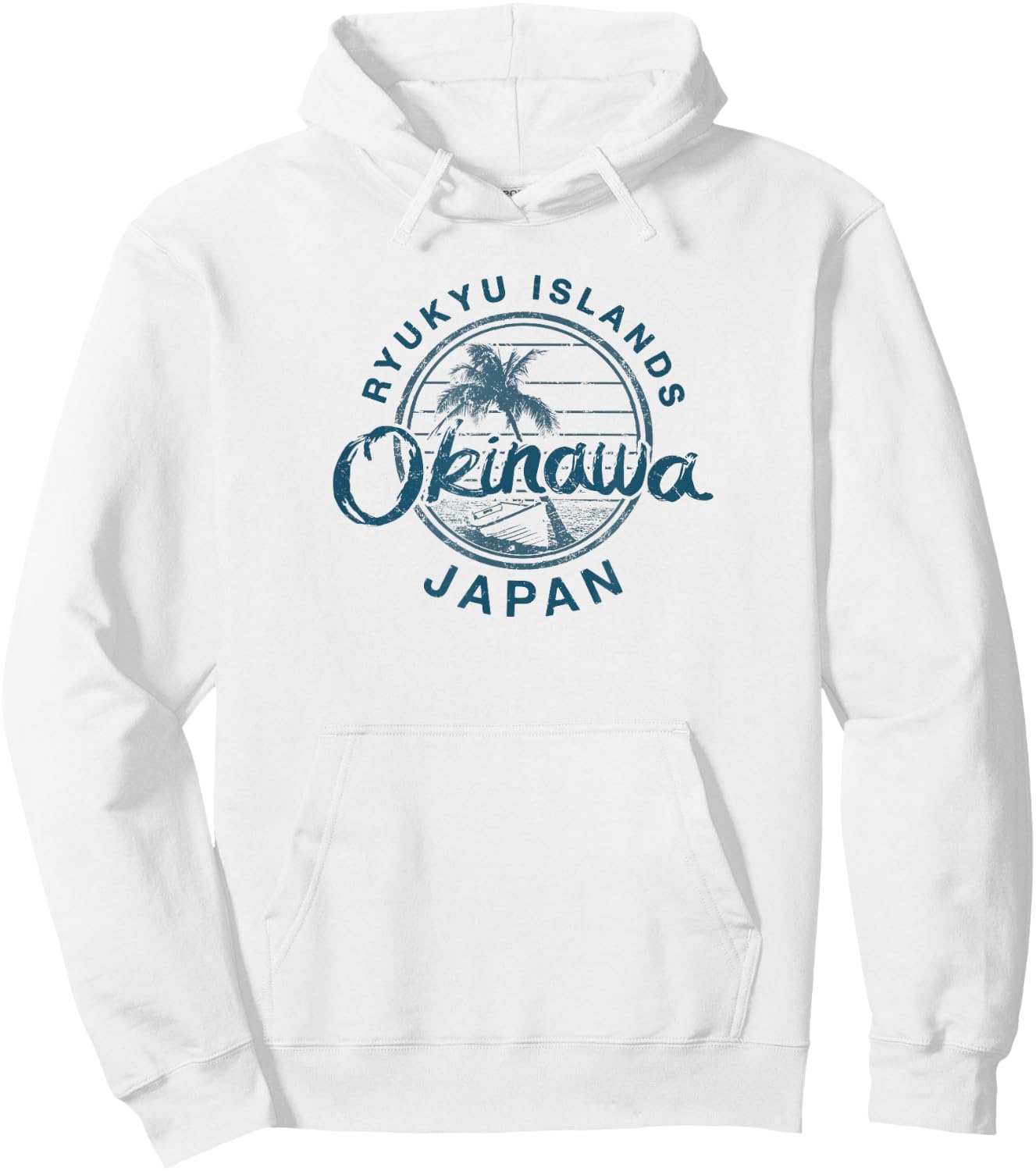 Okinawa Japan Retro Vintage Hoodie - Hoodie | White