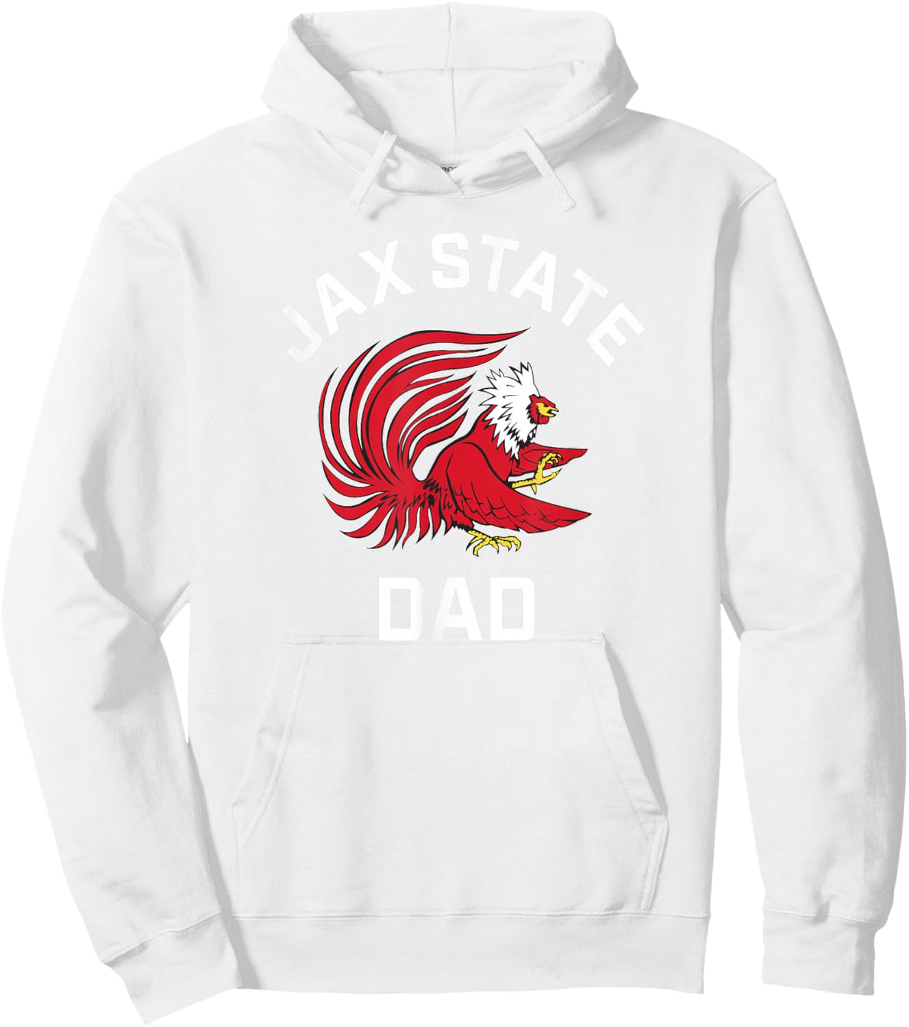 Jacksonville State University JSU Gamecocks Arched Dad Hoodie - Hoodie | White
