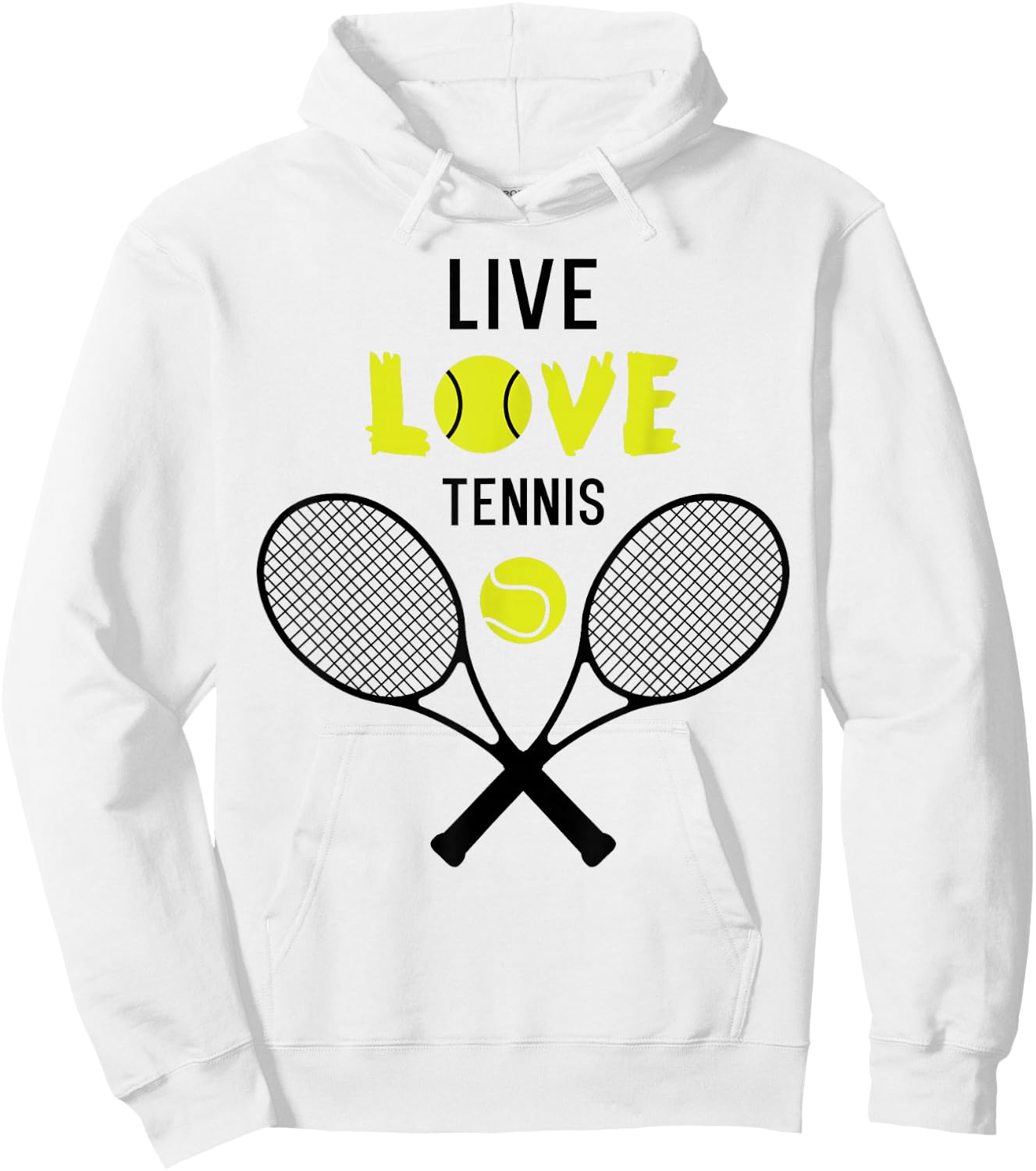 Live Love Tennis Funny Tennis Player Tennis Coach Gift Hoodie - Hoodie | White