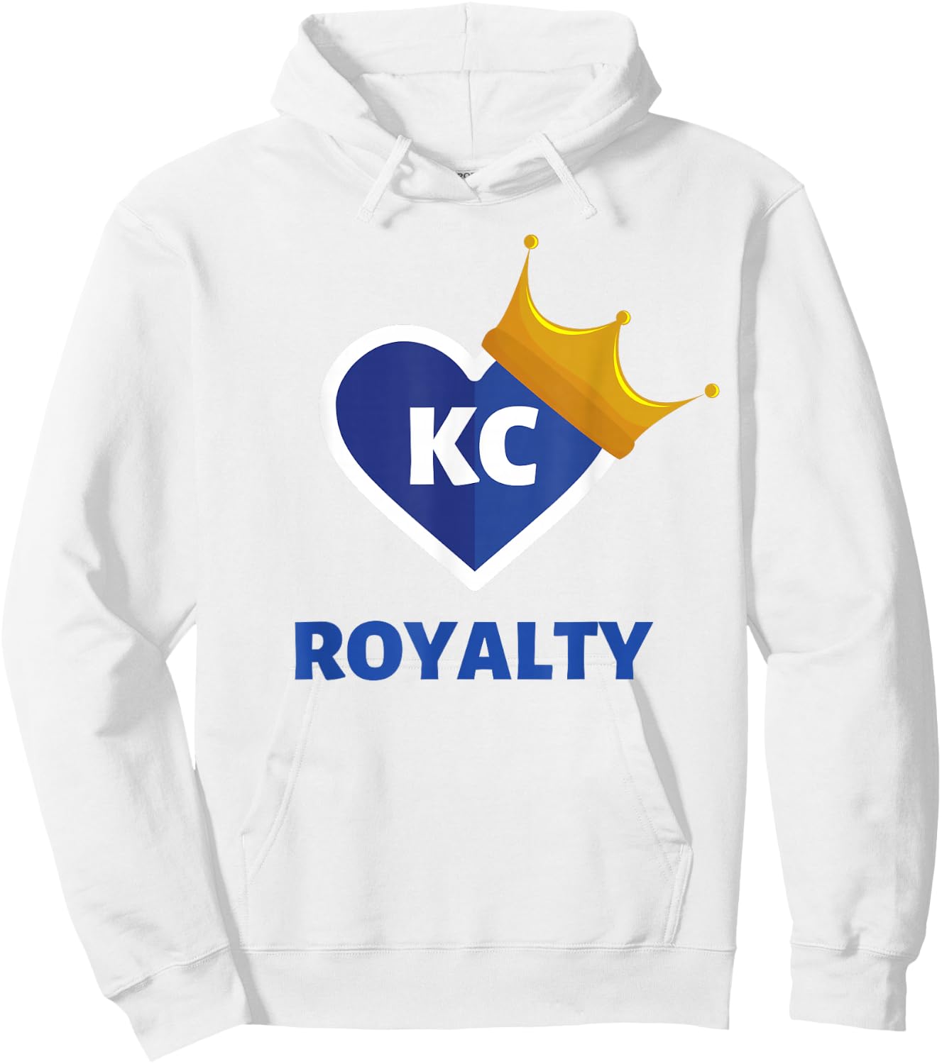 Royal Blue KC Fan Kansas City Crown Town Royalty Gear Hoodie - Hoodie | White
