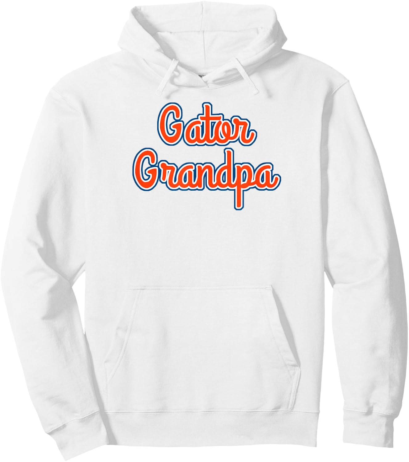 Cursive Gator Grandpa Hoodie - Hoodie | White