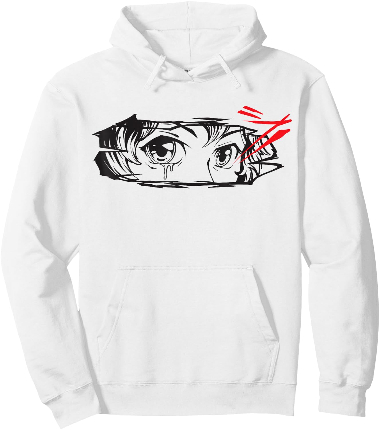 Anime Eyes Hoodie - Hoodie | White