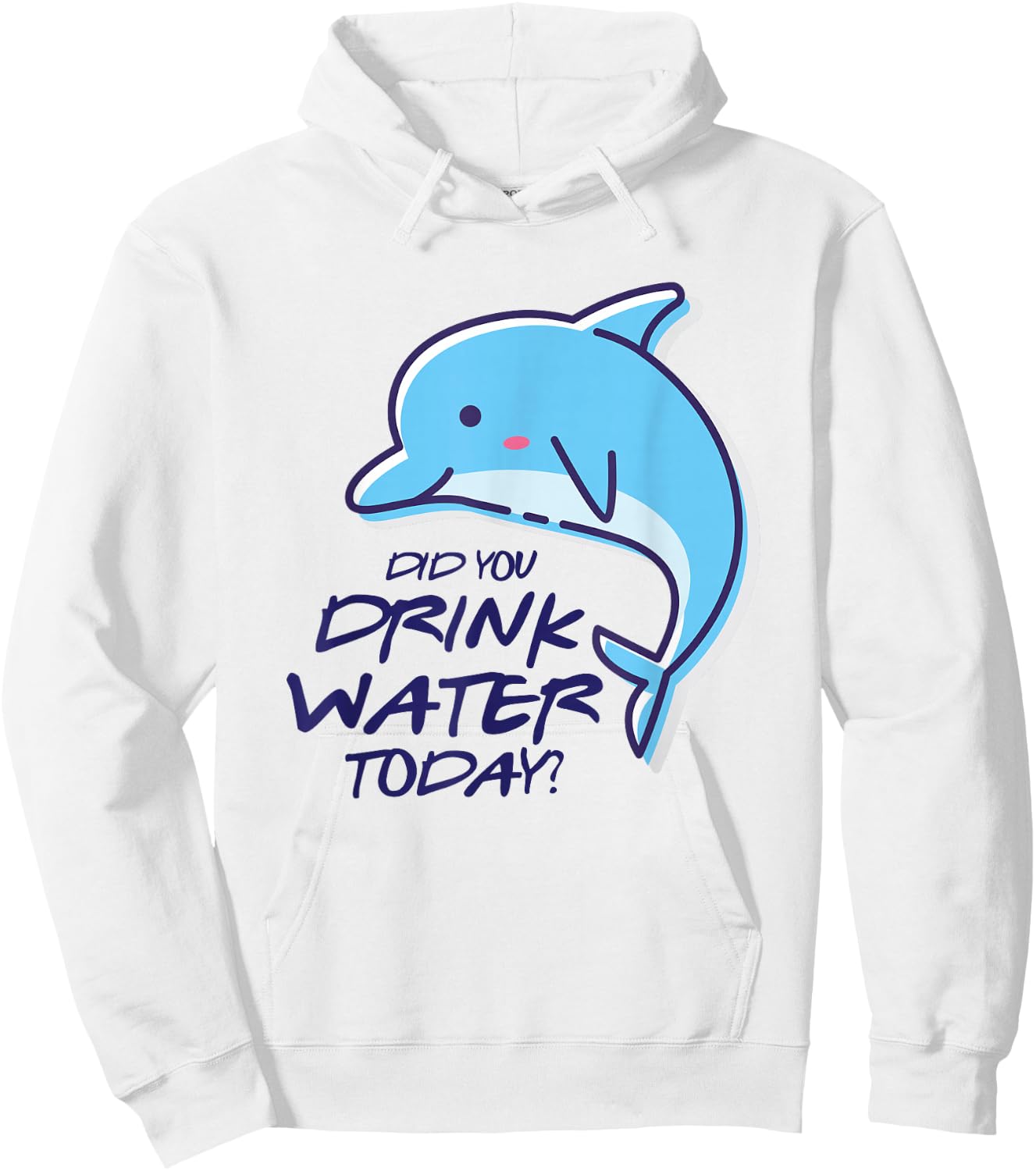 Dolphin Drink Water Hoodie - Hoodie | White
