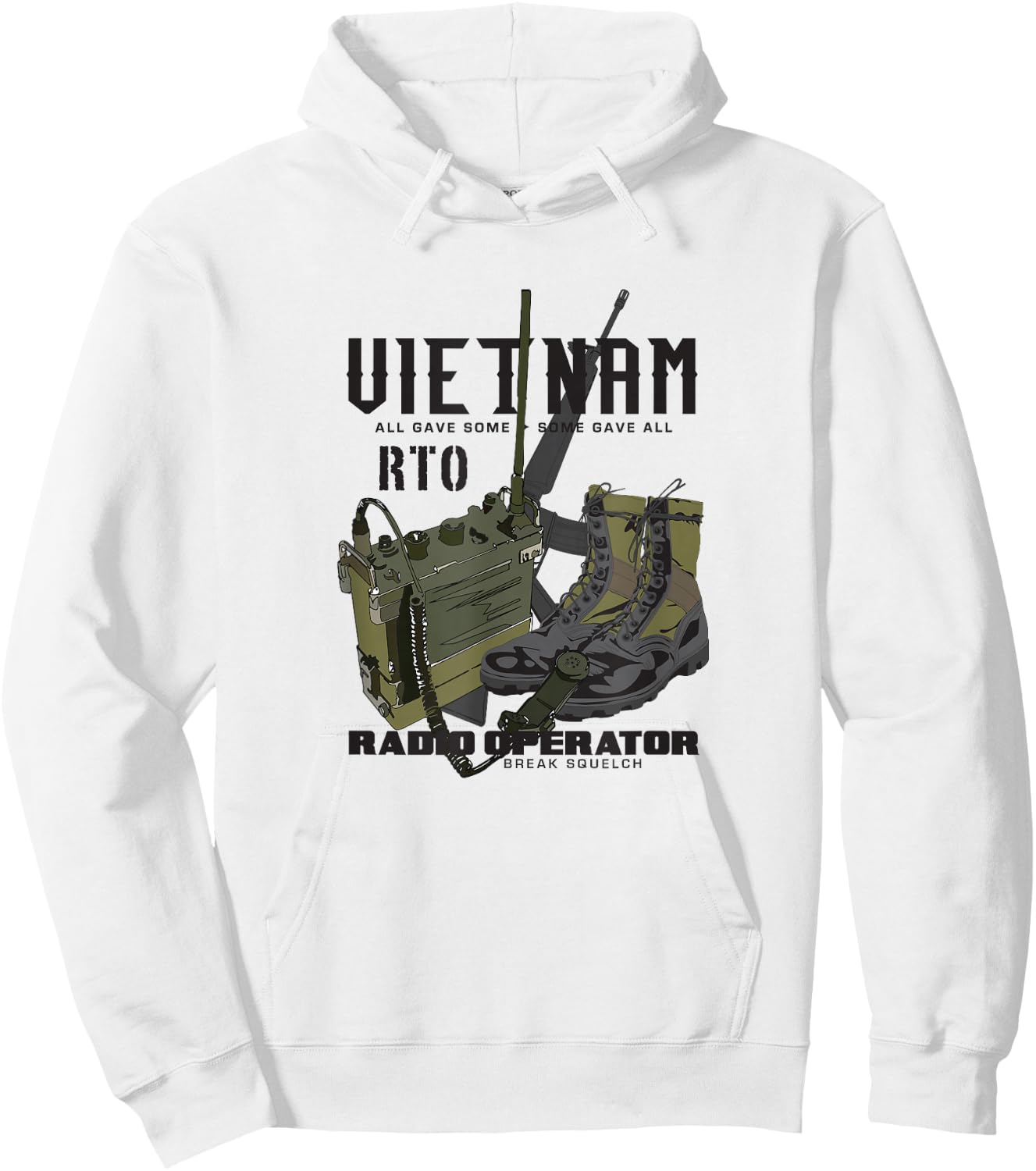 Vietnam Veteran Radio Operator Hoodie - Hoodie | White