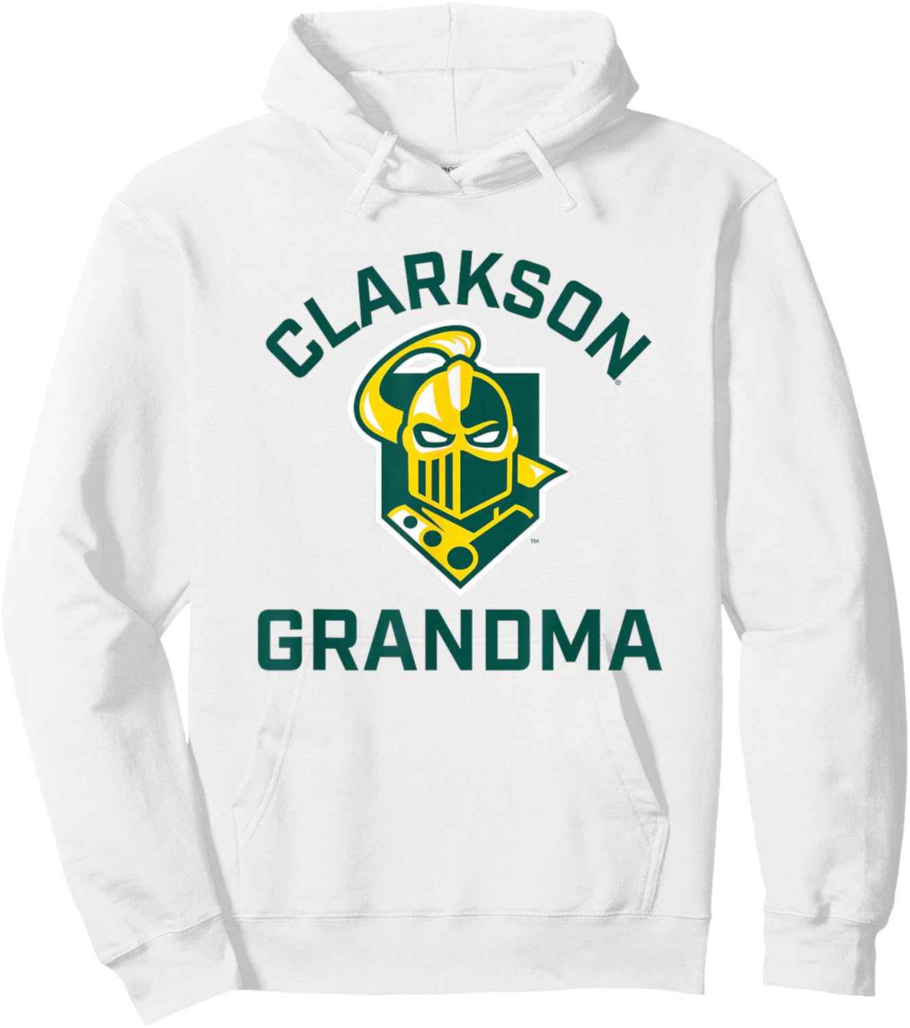 Clarkson University Golden Knights Arched Grandma Hoodie - Hoodie | White