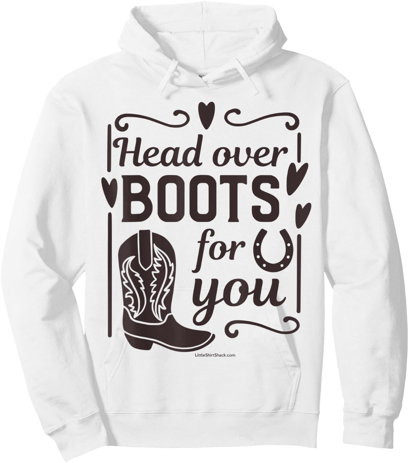 Head over Heels. Boots. Southern. Farmer South Country Funny Hoodie - Hoodie | White
