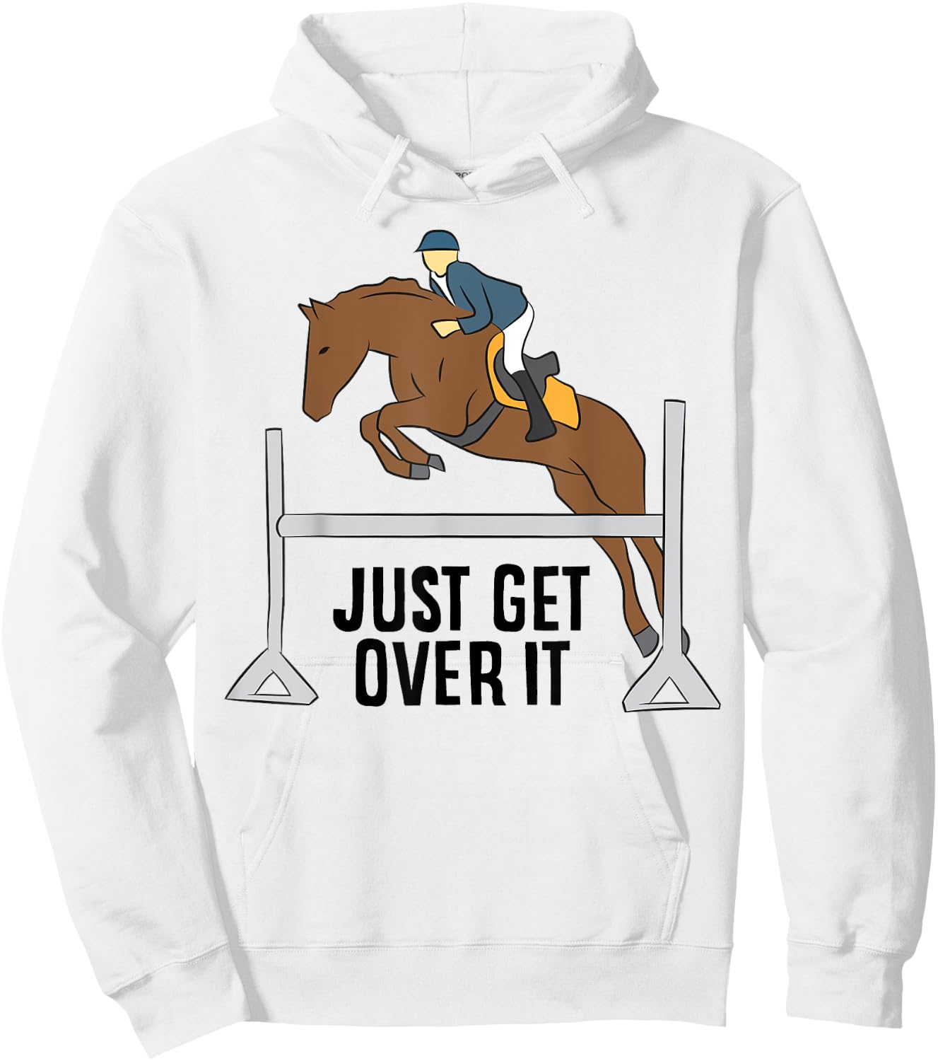Funny Horse Rider Hunter Jumper Horse Equestrian Hoodie - Hoodie | White