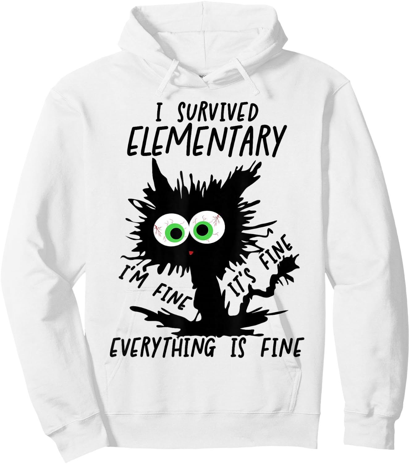 Funny Elementary Grad 2026 2027 I Survived Elementary Hoodie - Hoodie | White