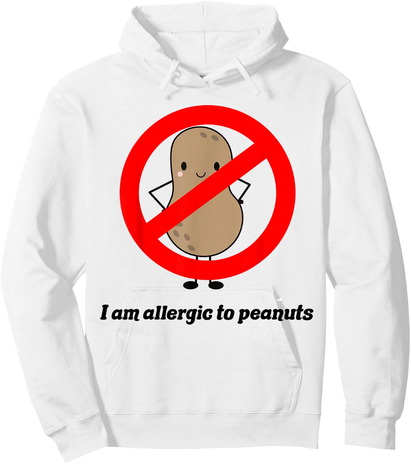 Cute Peanut Allergy Shirt for Kids No Peanuts Hoodie - Hoodie | White