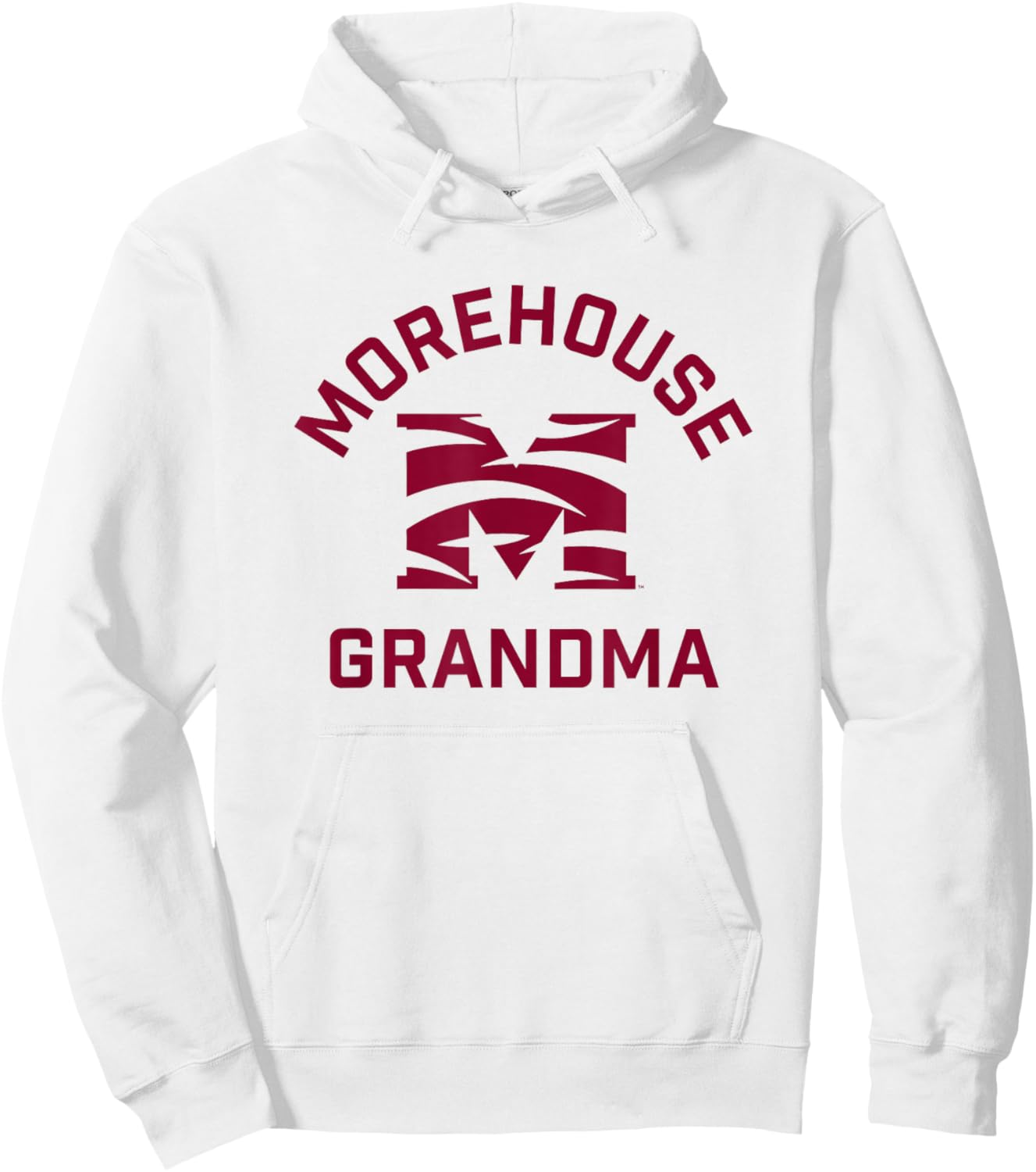 Morehouse College Maroon Tigers Arched Grandma Hoodie - Hoodie | White