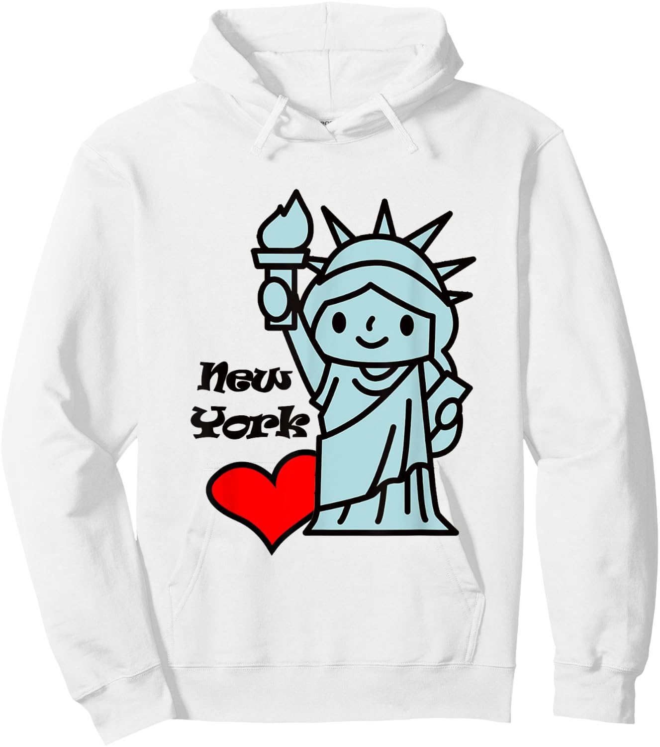 Statue Of Liberty I Love New York Hoodie - Hoodie | White