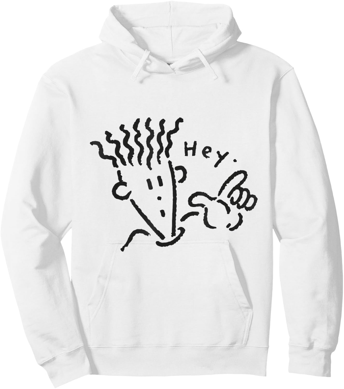 Fido Dido Grey Hey Points - Women's -Adults Classic Fit Short Sleeve Cotton, Polyester Blend - Small Hoodie - Hoodie | White