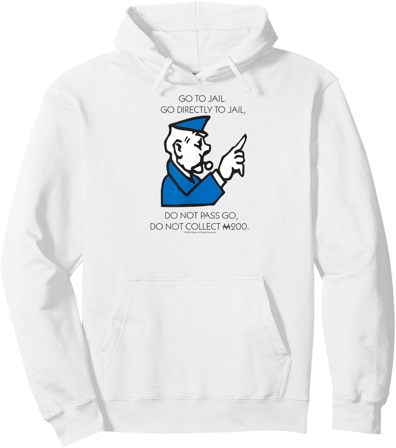 Monopoly Go Directly To Jail Game Board Vintage Logo Hoodie - Hoodie | White