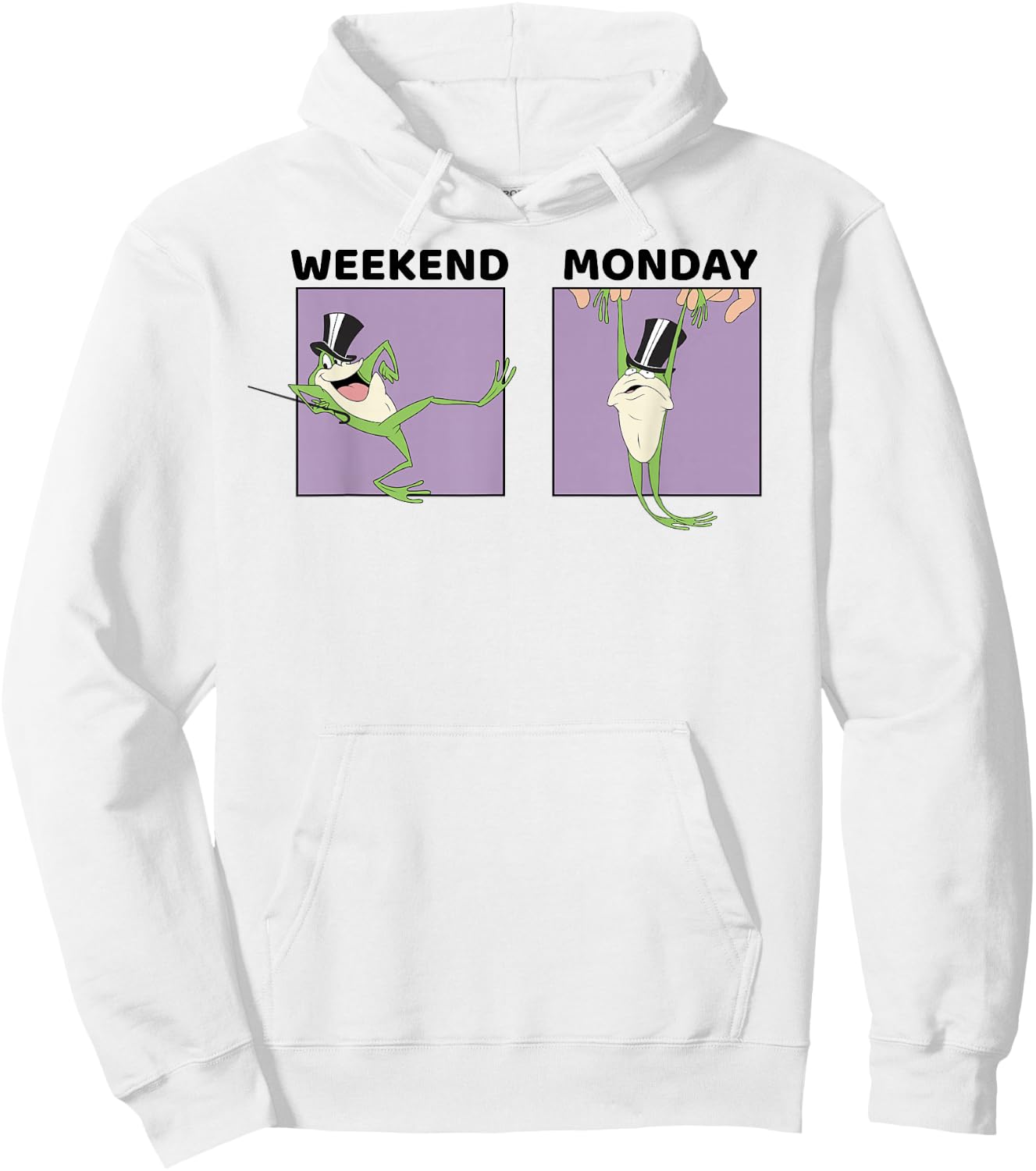 Looney Tunes Michigan J. Frog Weekend VS. Monday Hoodie - Hoodie | White