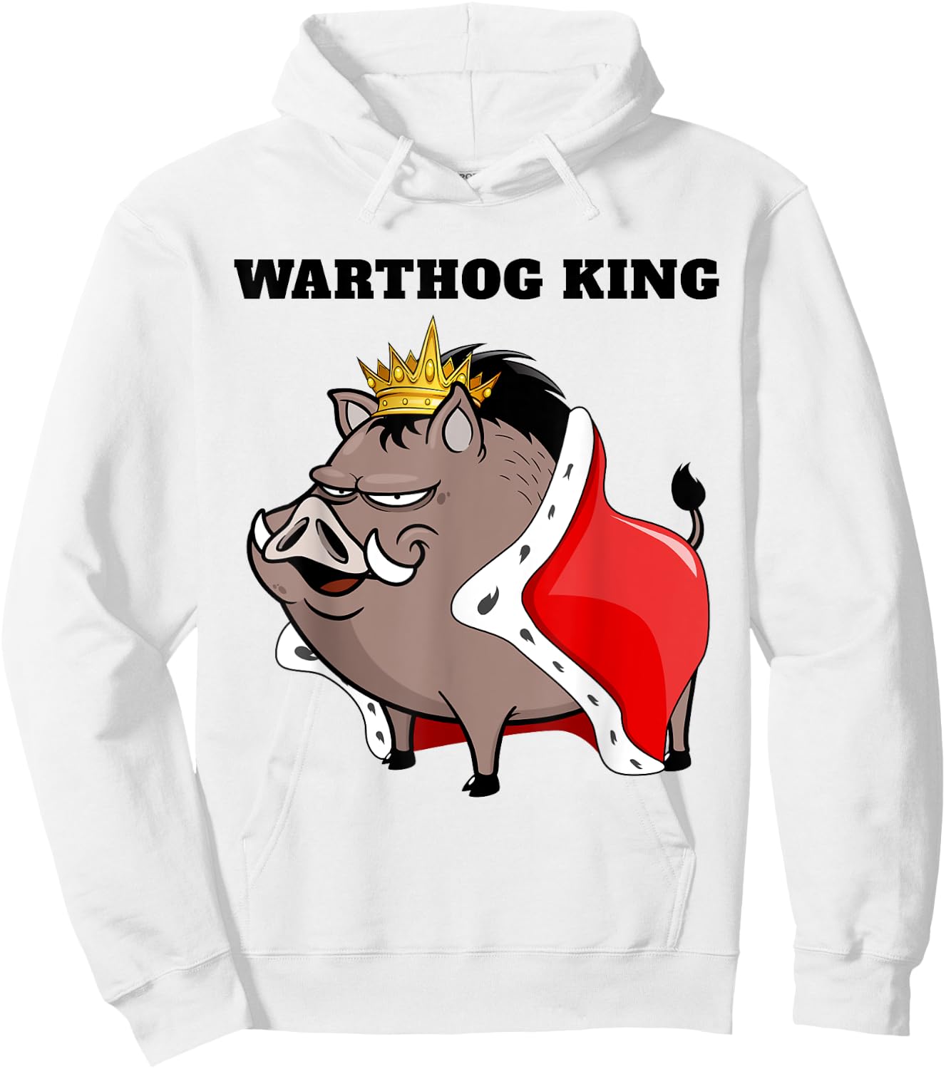 Warthog King | Boys Warthog Lover | Warthog Hoodie - Hoodie | White