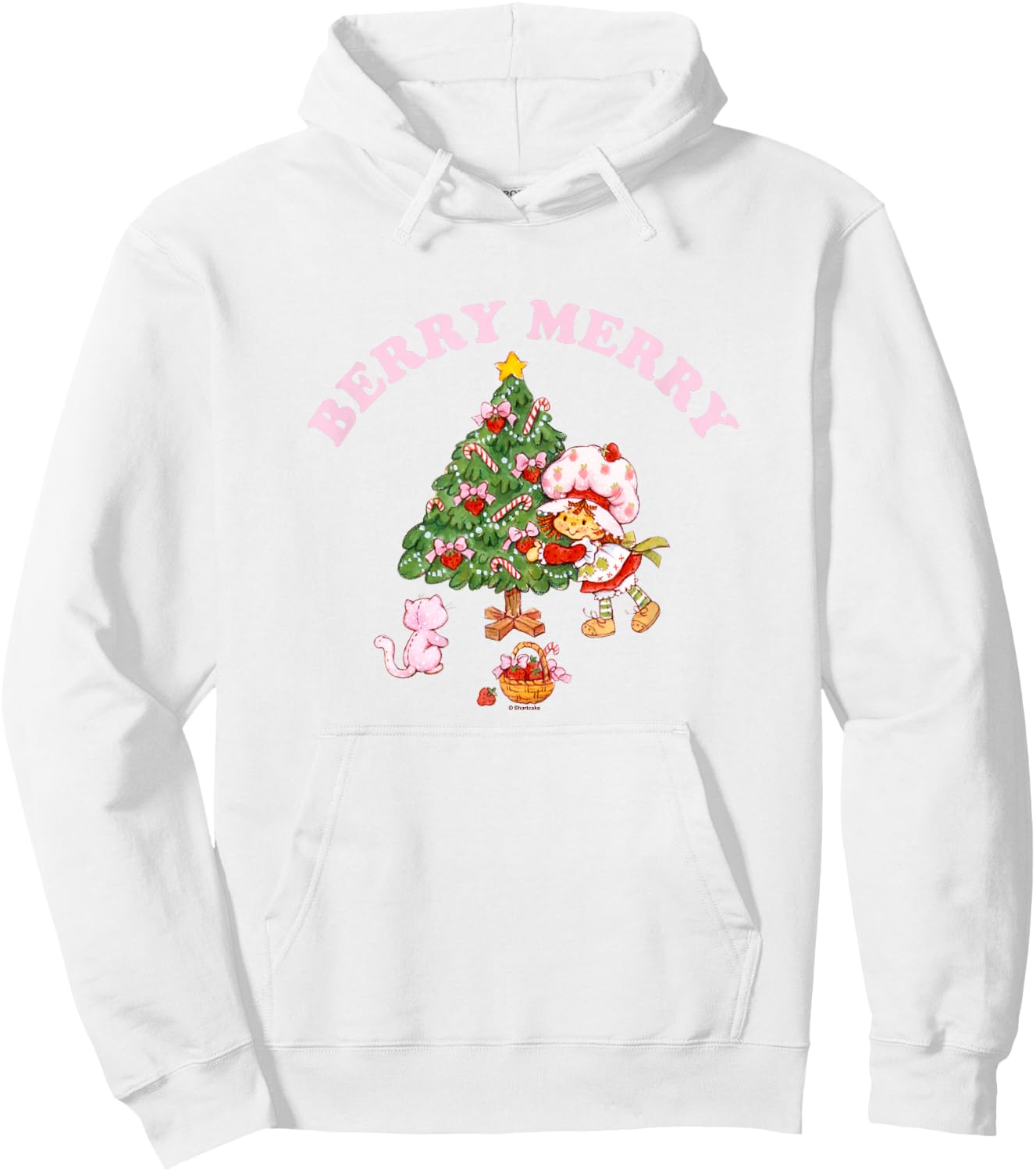 Strawberry Shortcake Christmas Berry Merry Decorating Tree Hoodie - Hoodie | White