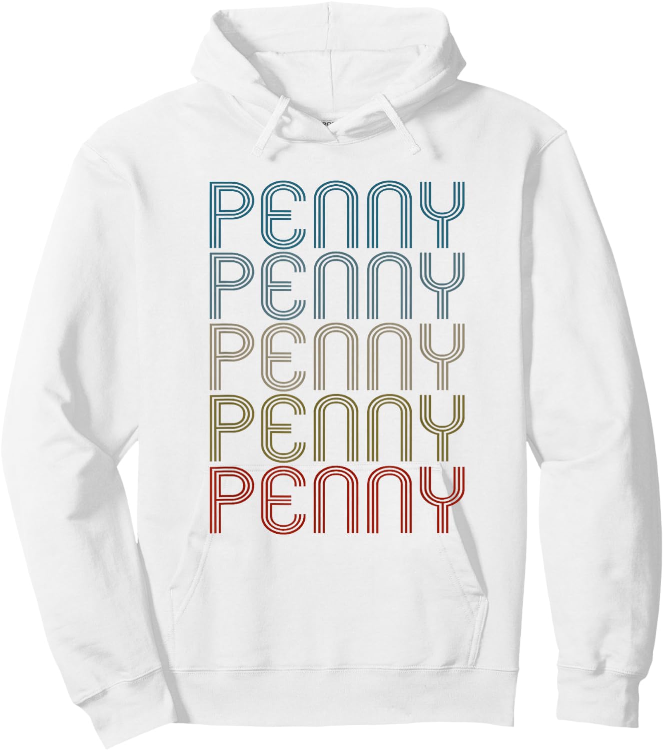 Penny First Name Vintage Retro Hoodie - Hoodie | White