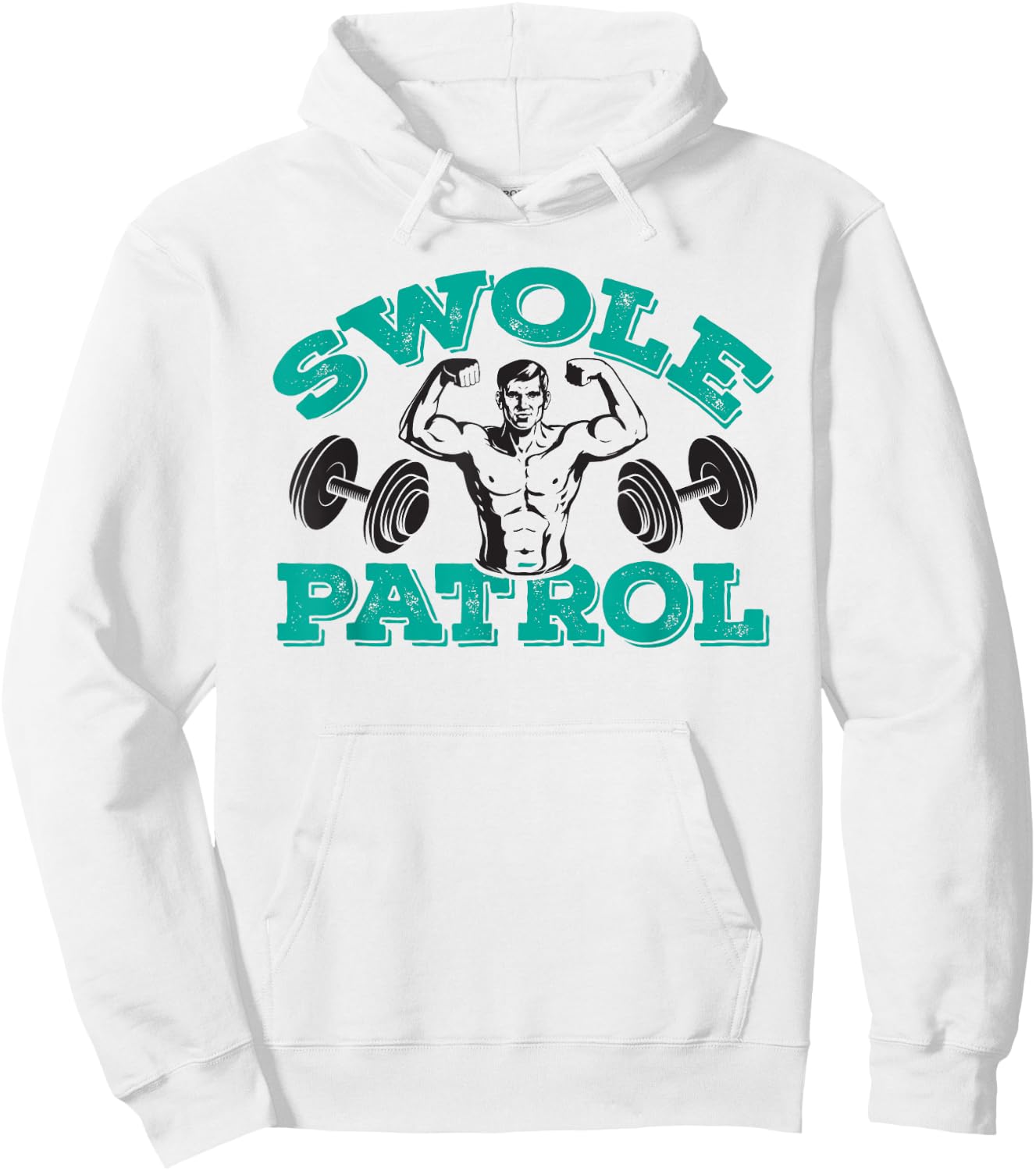 Swole Patrol – Dad working out & weightlifting Hoodie - Hoodie | White
