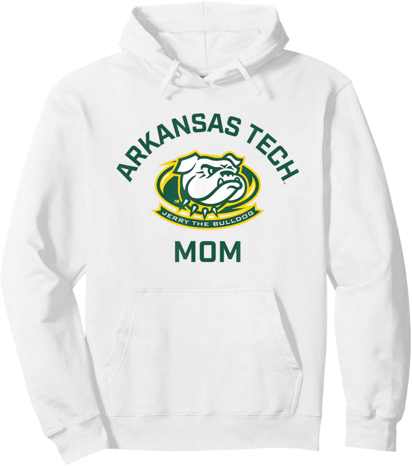 Arkansas Tech University ATU Wonder Boys Arched Mom Hoodie - Hoodie | White