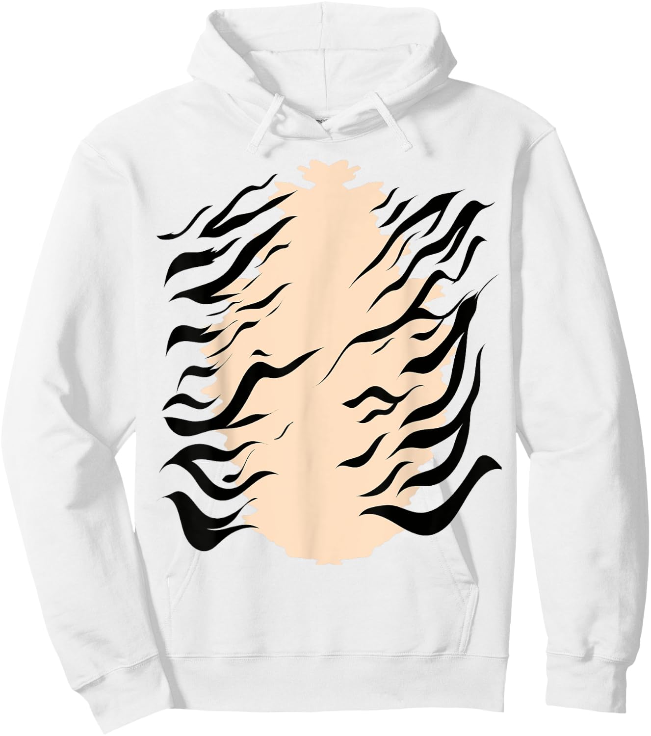 Orange Tiger Stripped Shirt Halloween Costume Hoodie - Hoodie | White