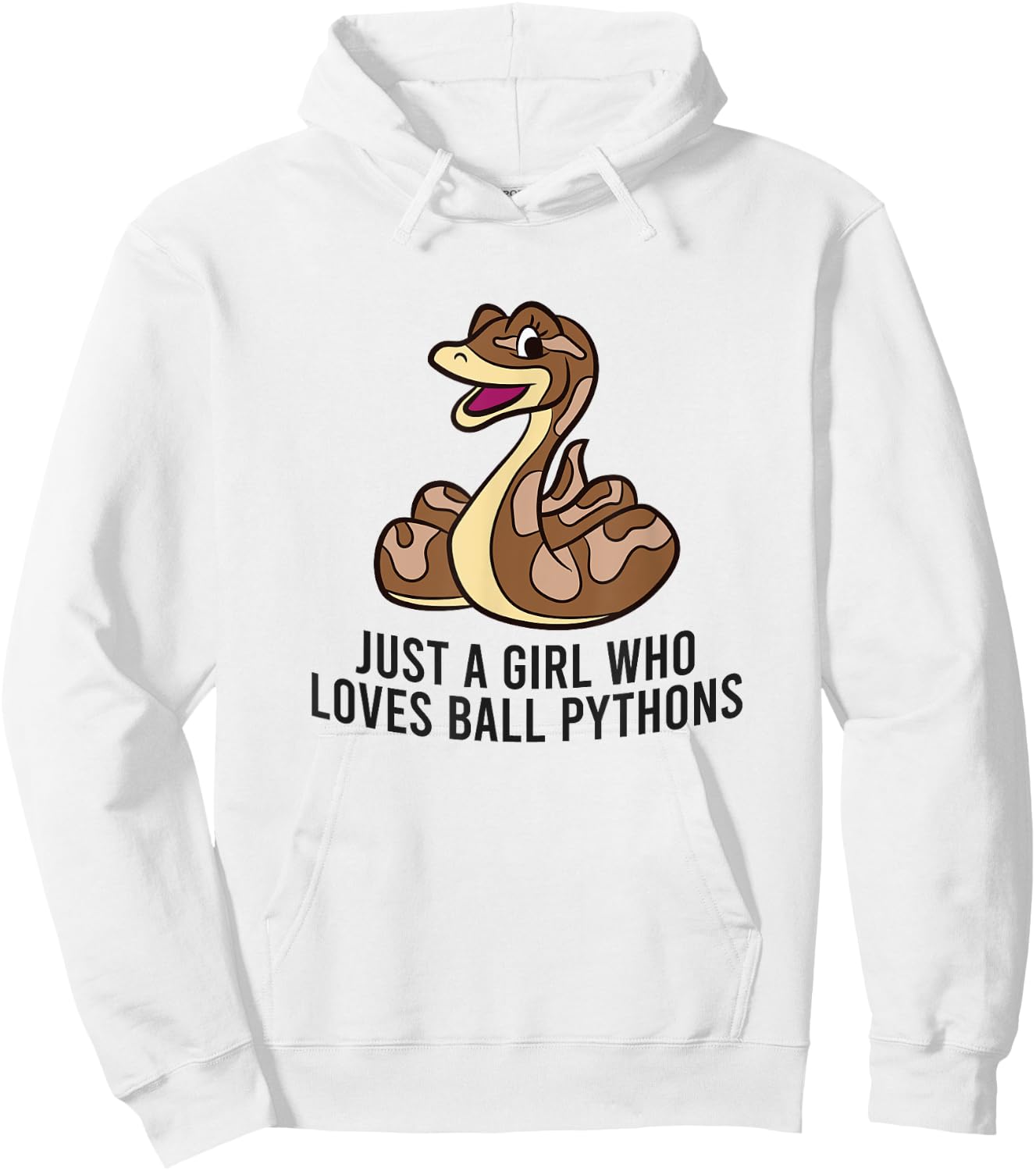 Just a Girl Who Loves Ball Python Snakes Hoodie - Hoodie | White