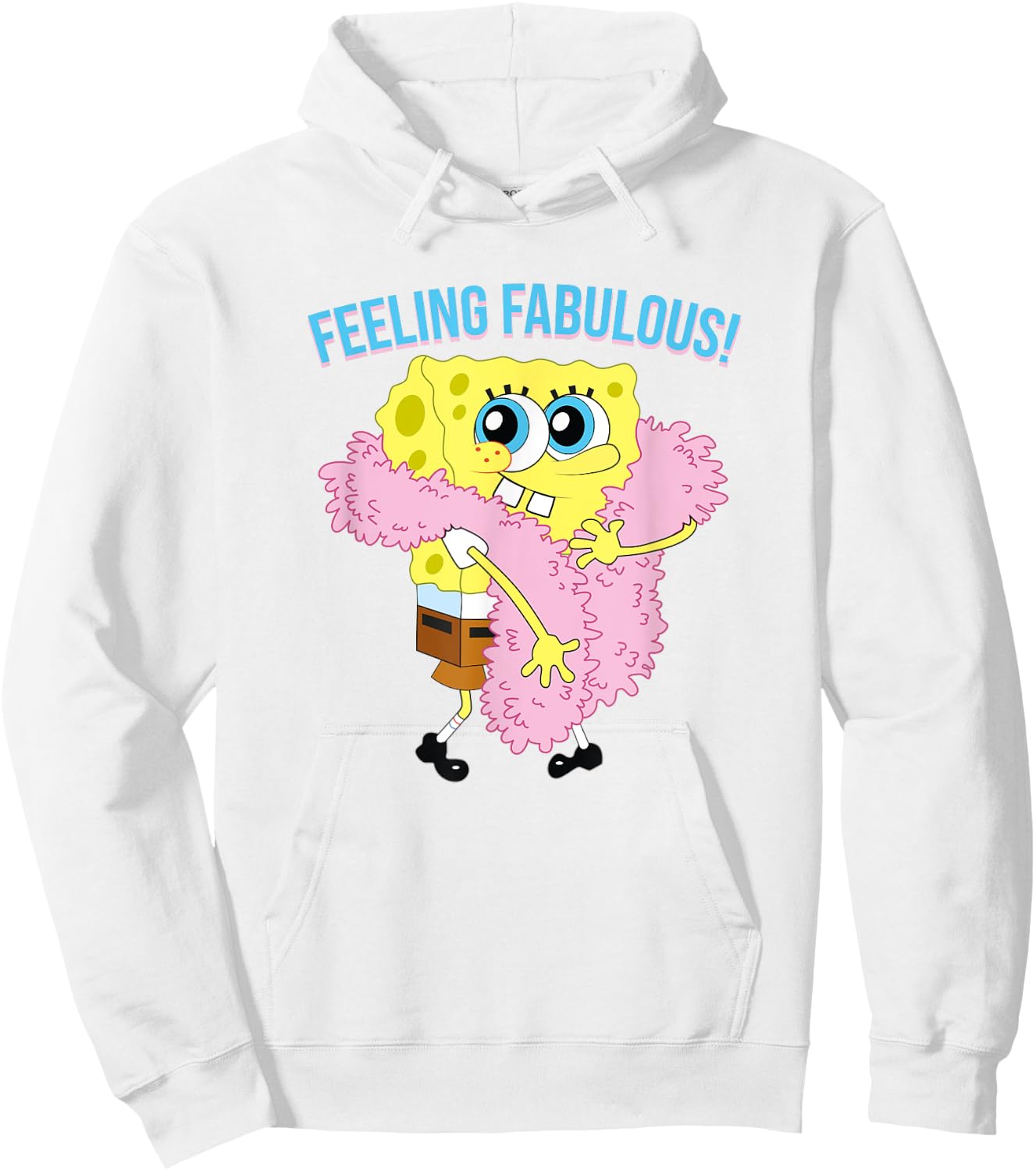 Mademark x SpongeBob SquarePants - SpongeBob in Feather Boa - Feeling Fabulous! Hoodie - Hoodie | White