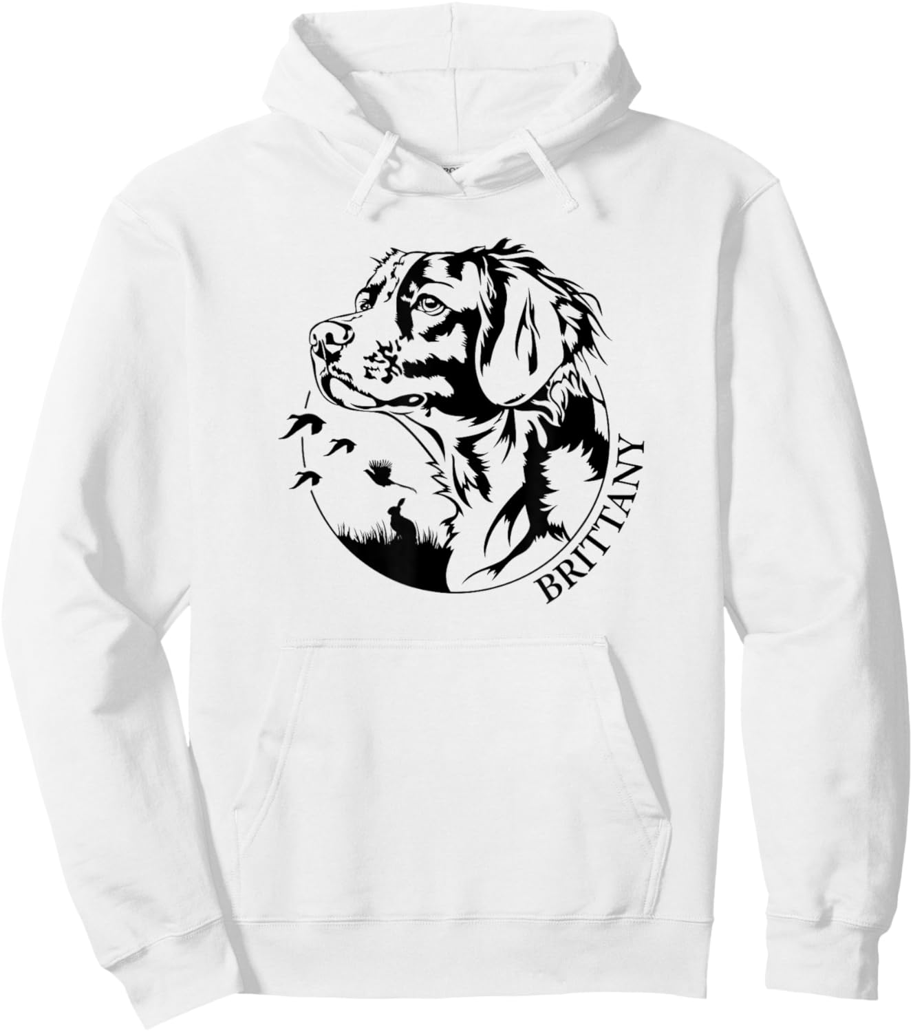 Proud Brittany hunting dog Brittany Spaniel portrait Hoodie - Hoodie | White