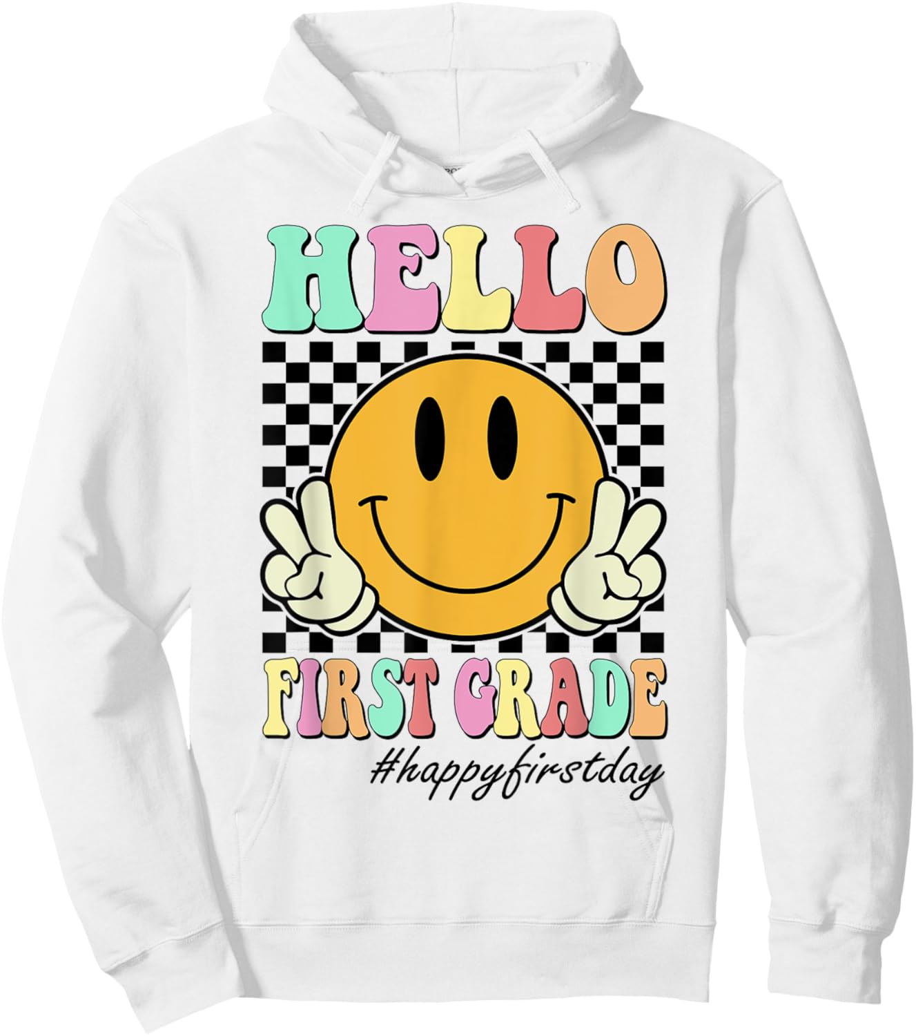 Hello First Grade Back To School 1st Grade Teachers Students Hoodie - Hoodie | White