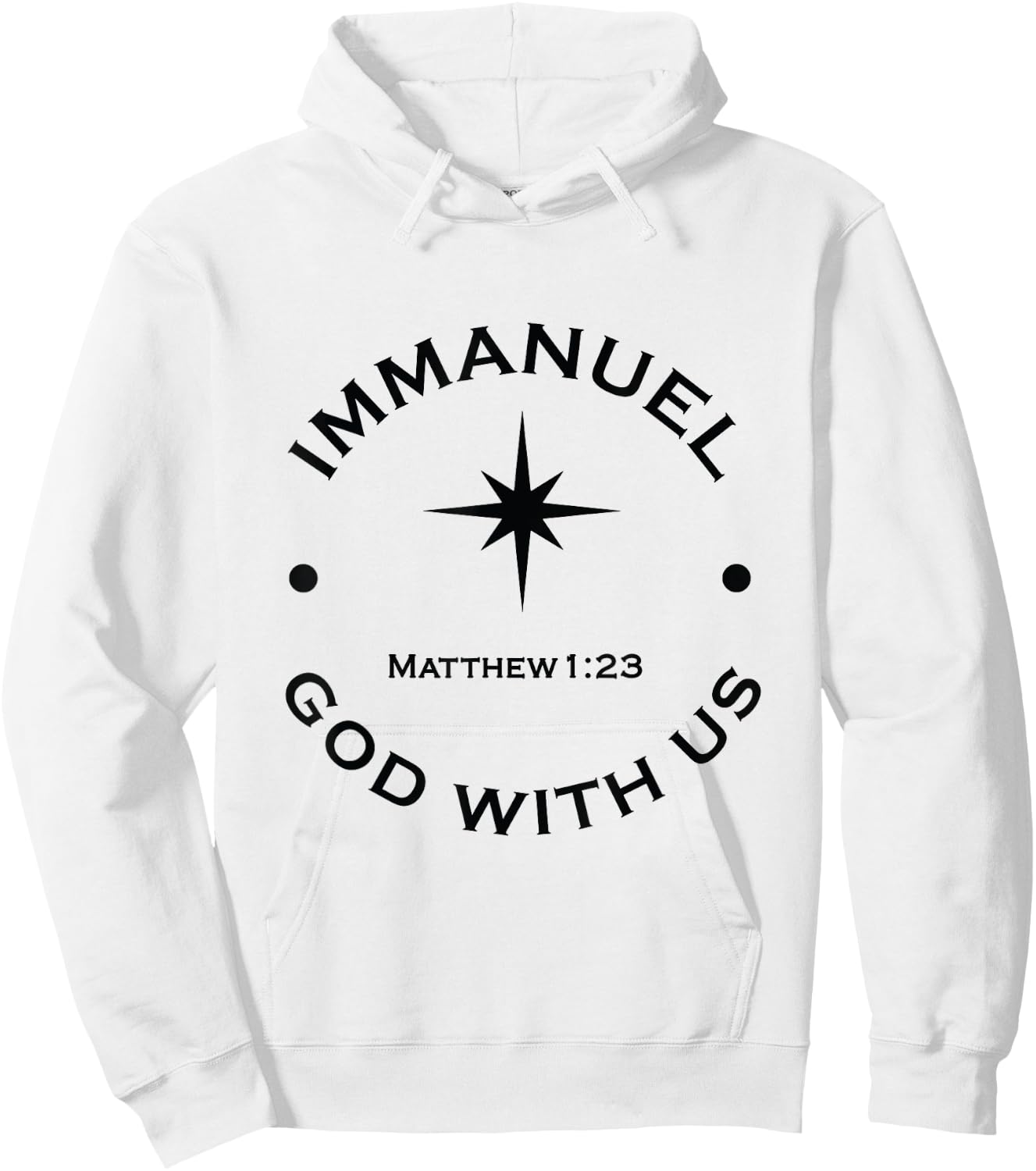 Immanuel God With Us Christmas Hoodie - Hoodie | White