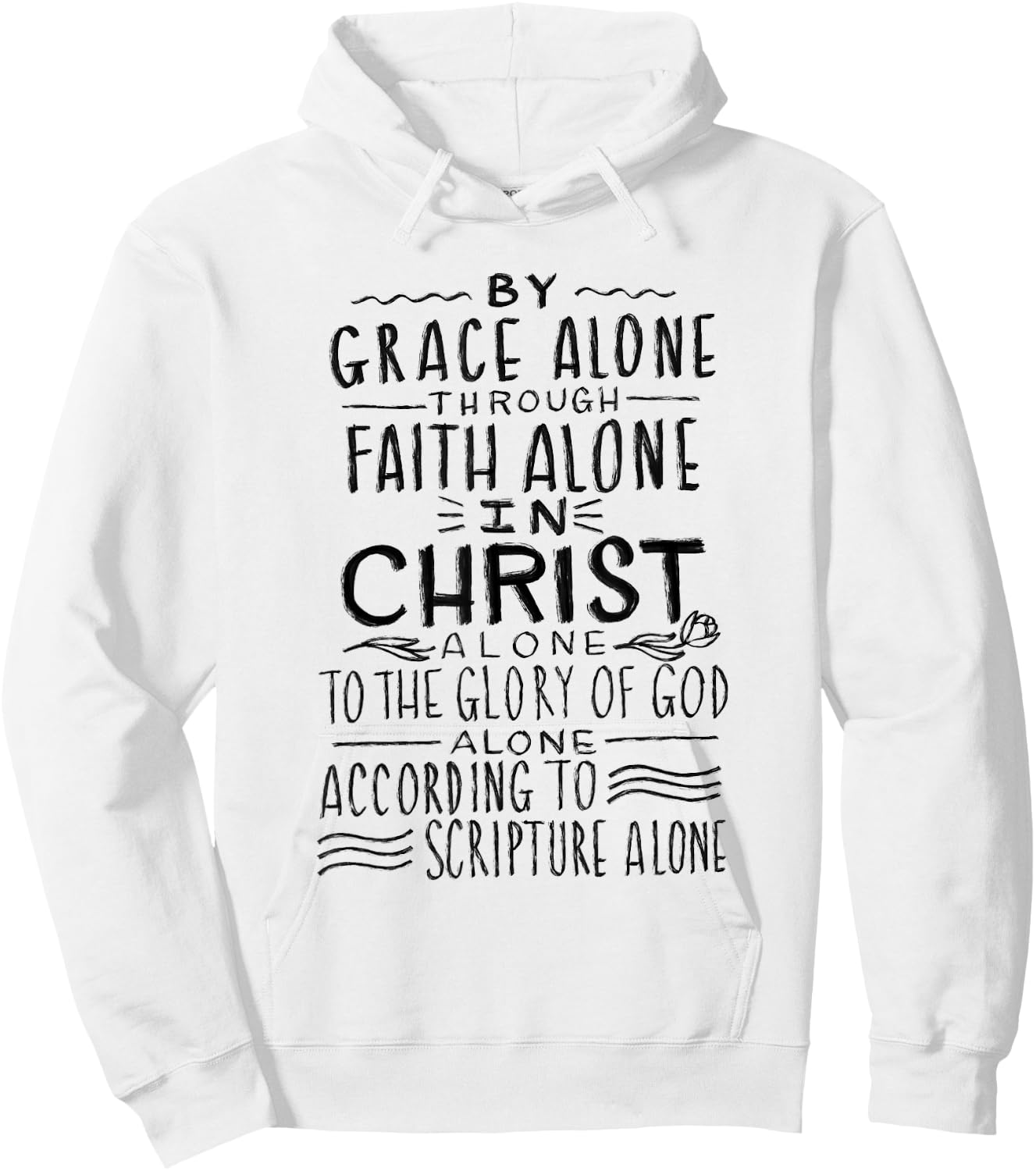 The 5 Solas - Calvinism Reformed Theology Hoodie - Hoodie | White