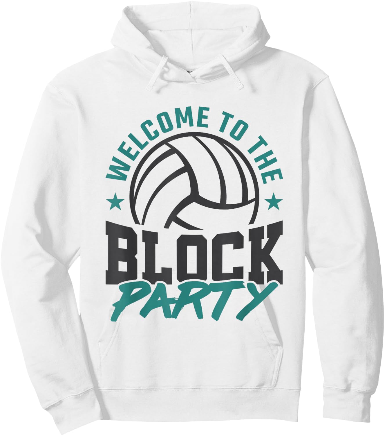 Welcome to the Block Party Volleyball Middle Blocker Hoodie - Hoodie | White