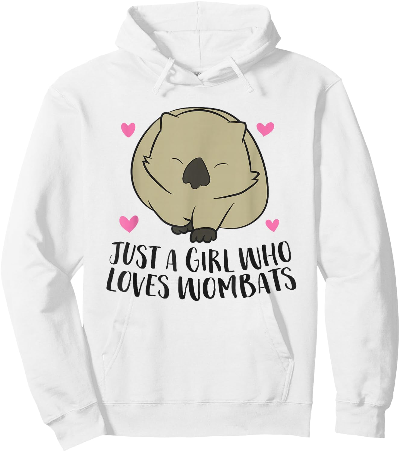 Just a girl who loves wombats Hoodie - Hoodie | White