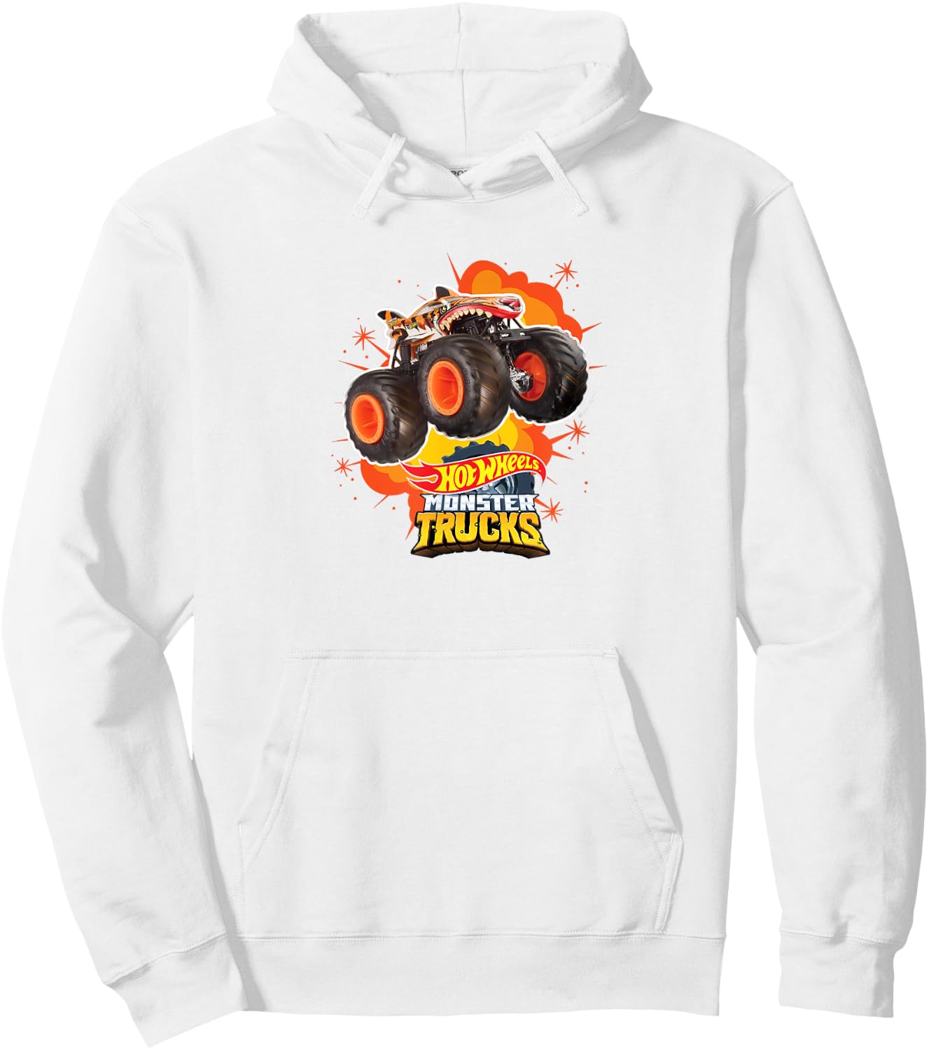 Hot Wheels - Monster Trucks Tiger Shark Hoodie - Hoodie | White