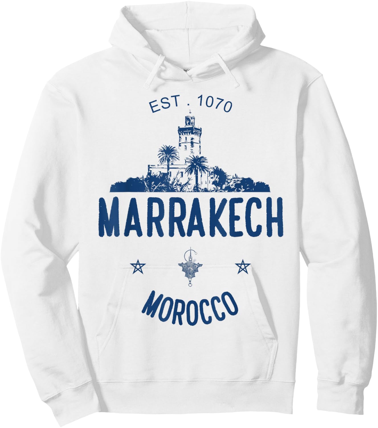 Marrakesh Morocco Jemaa El Fna Marrakech Travel Hoodie - Hoodie | White
