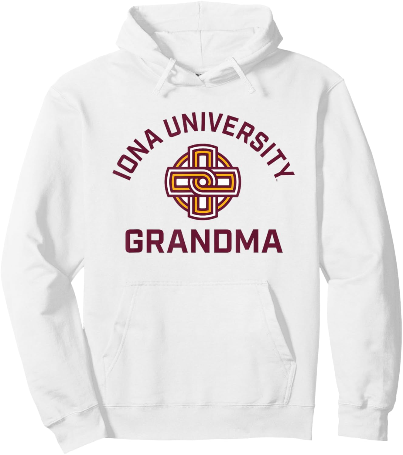 Iona University Gaels Arched Grandma Hoodie - Hoodie | White