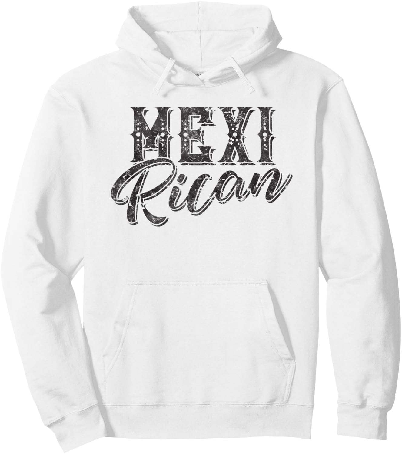Mexi-Rican Mexican and Puerto Rican Heritage Graphic Hoodie - Hoodie | White
