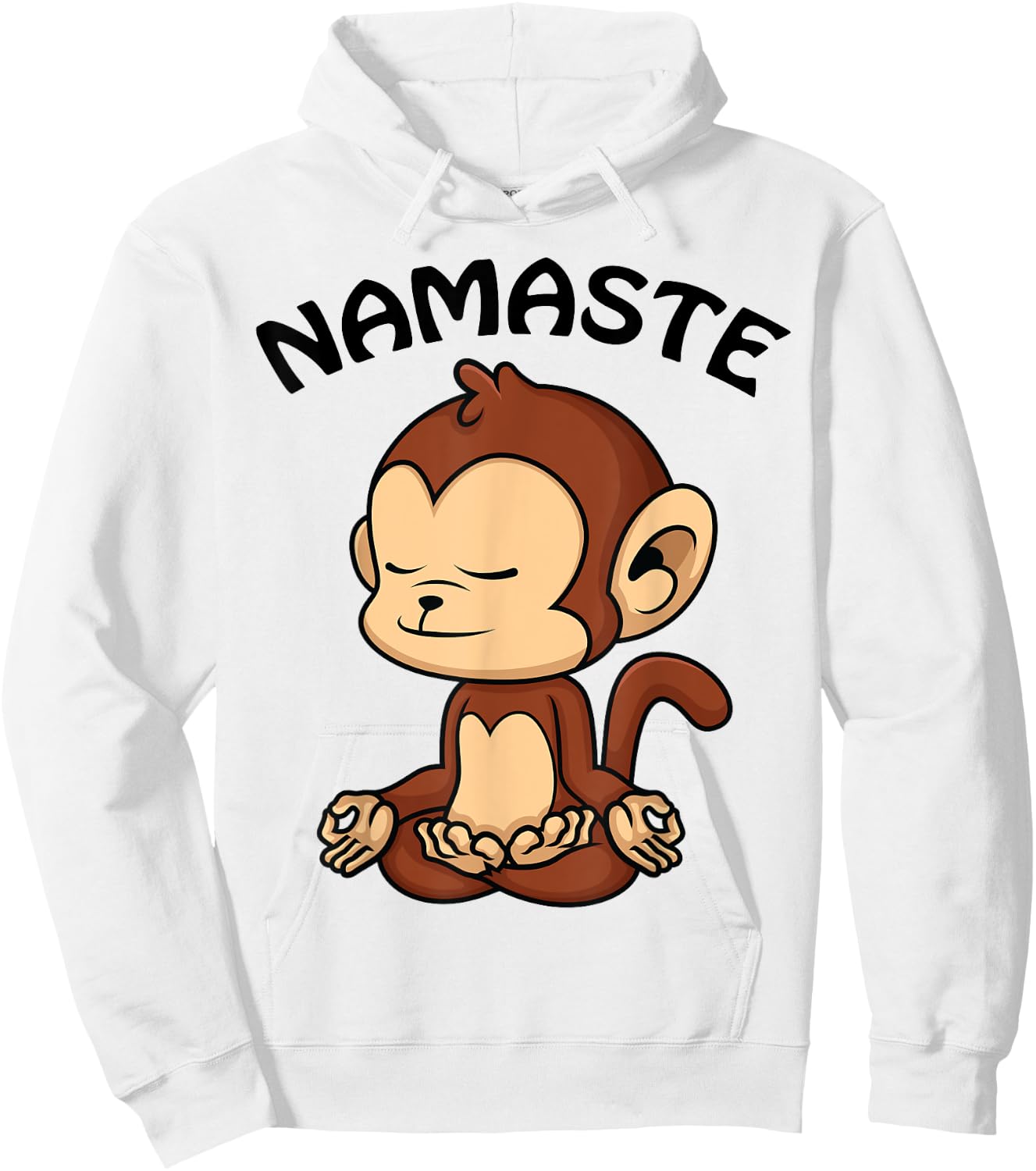 Monkey Yoga Shirt Cute Monkey Lovers Gift Funny Namaste Yoga Hoodie - Hoodie | White
