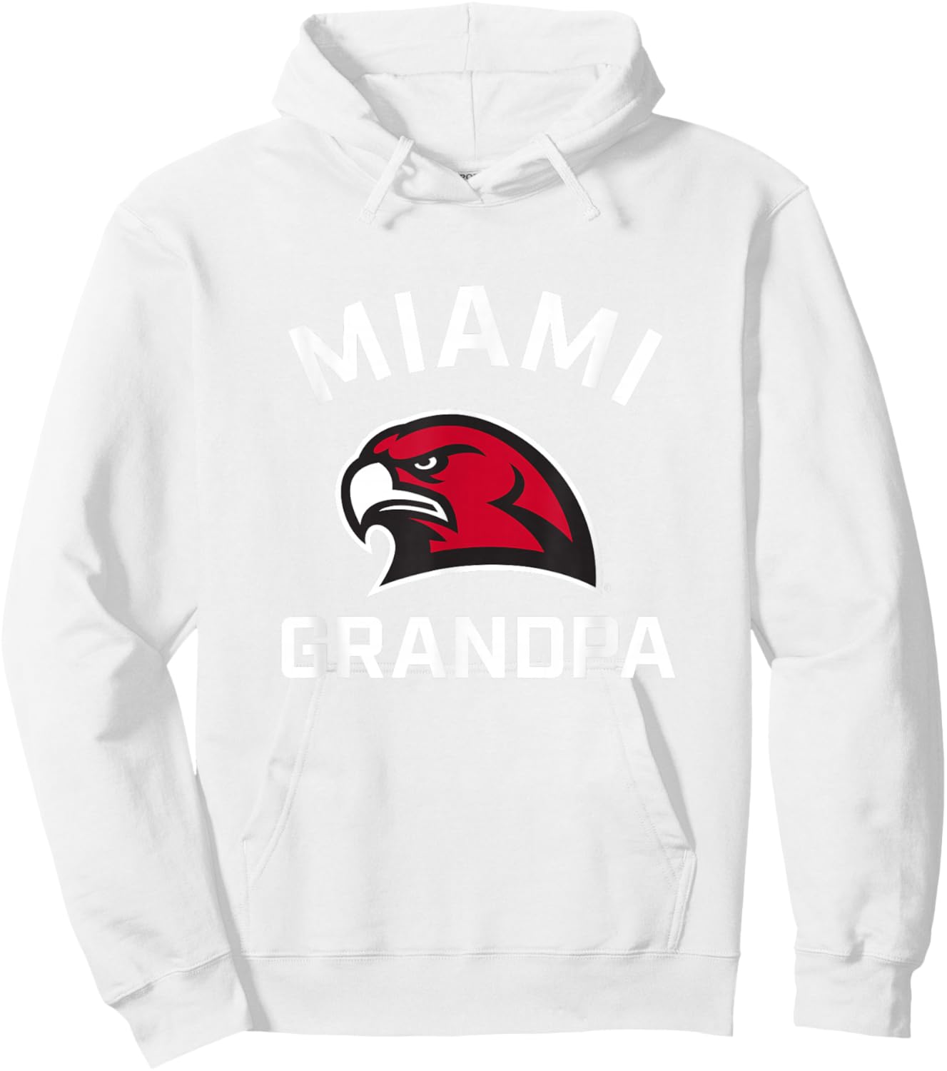 Miami University Ohio Redhawks Arched Grandpa Hoodie - Hoodie | White