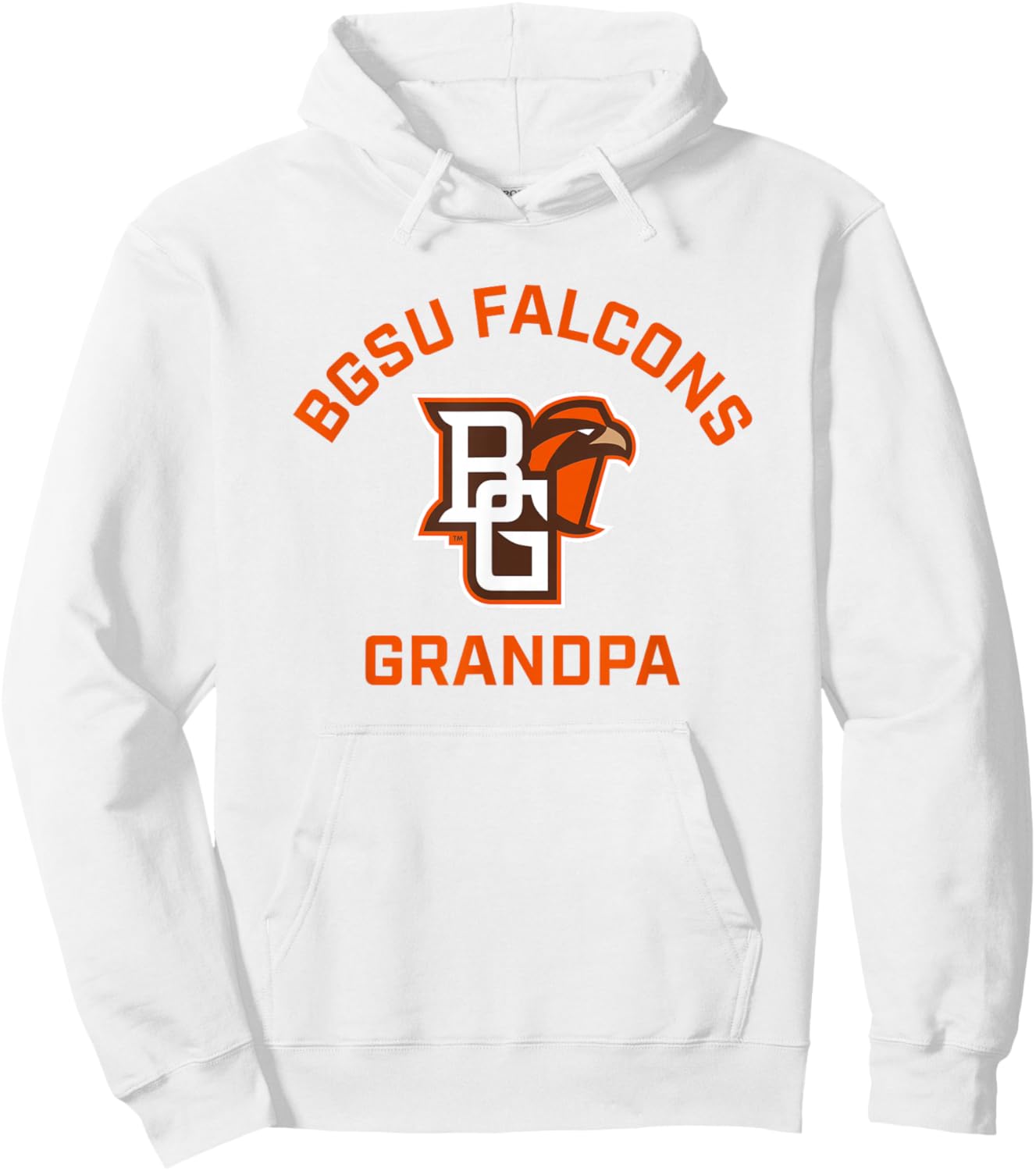 Bowling Green BGSU Falcons Arched Grandpa Hoodie - Hoodie | White