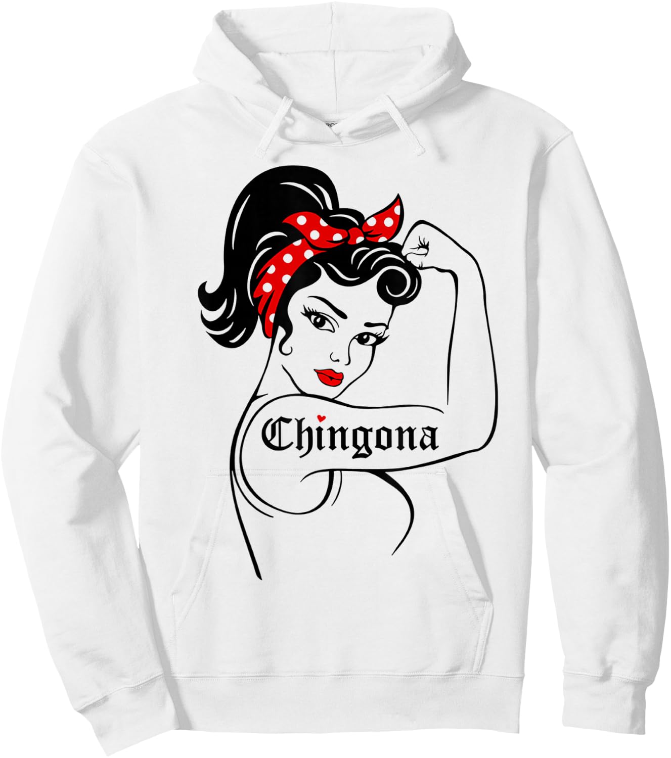 Chingona Strong Women Hoodie - Hoodie | White