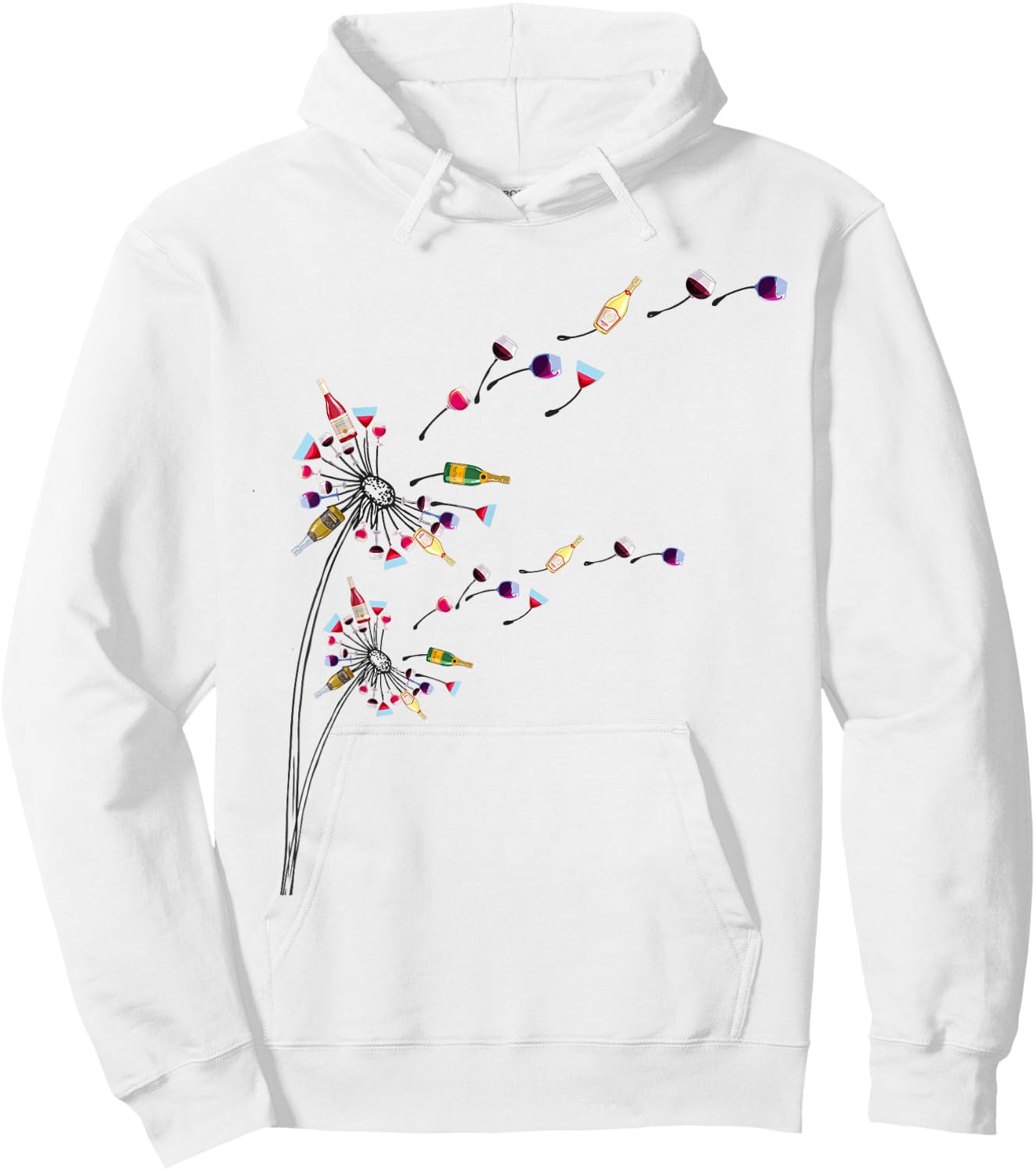 Wine Dandelion Drinking Wine Rosee Wine Lovers Rosee Wine Hoodie - Hoodie | White