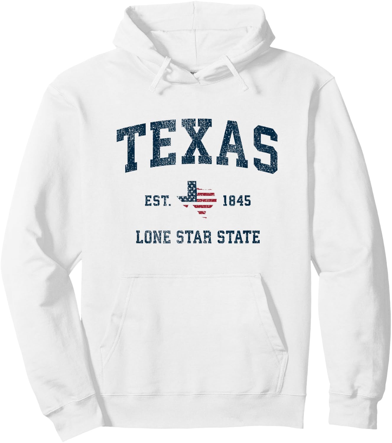 Texas Vintage American Flag USA Sports Design Women Kids Men Hoodie - Hoodie | White