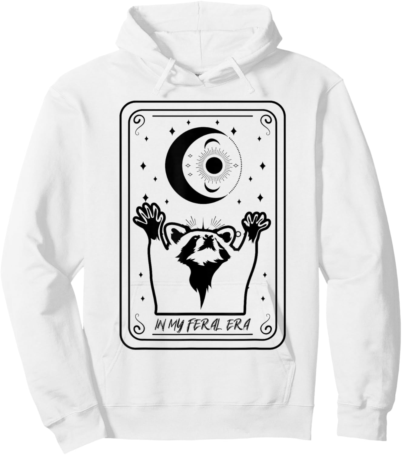 Tarot Card Raccoon Lover Gift My Wild Era Hoodie - Hoodie | White