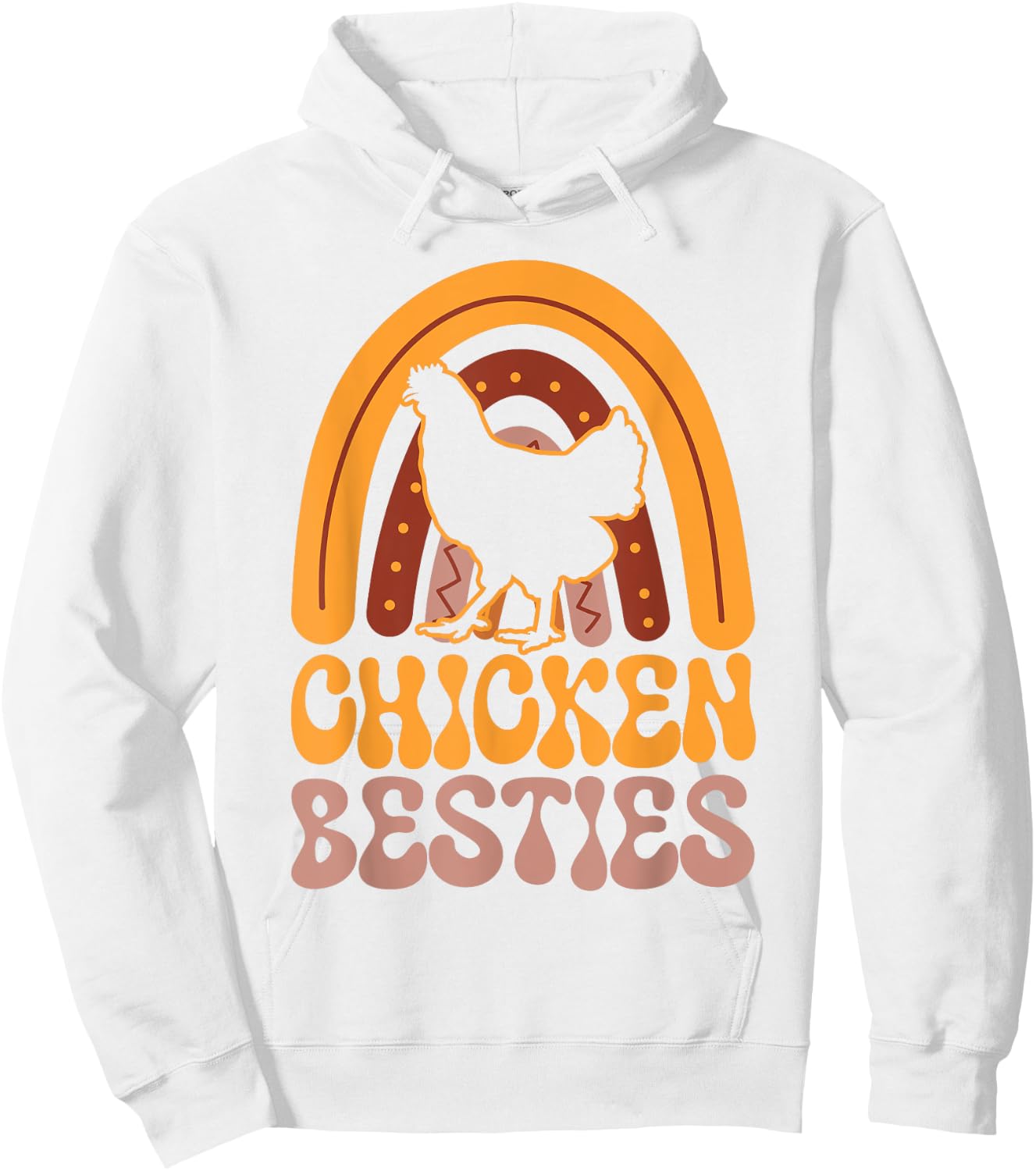 Chicken Besties BFF Best Friends Bestie Hoodie - Hoodie | White