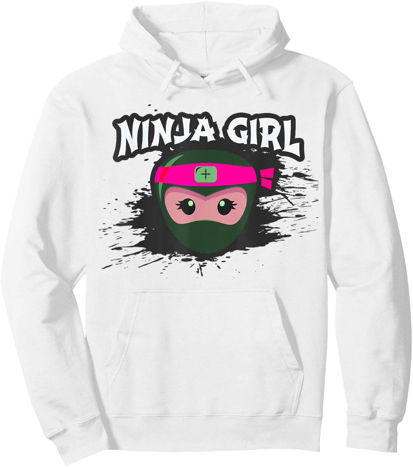 Ninja Girl Team Covert Crew Funny Princess Birthday Pink Hoodie - Hoodie | White
