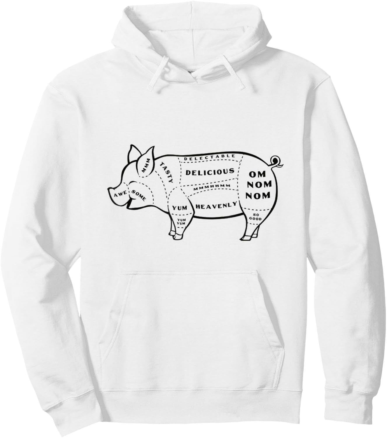 Tasty Pig Cuts Hoodie - Hoodie | White