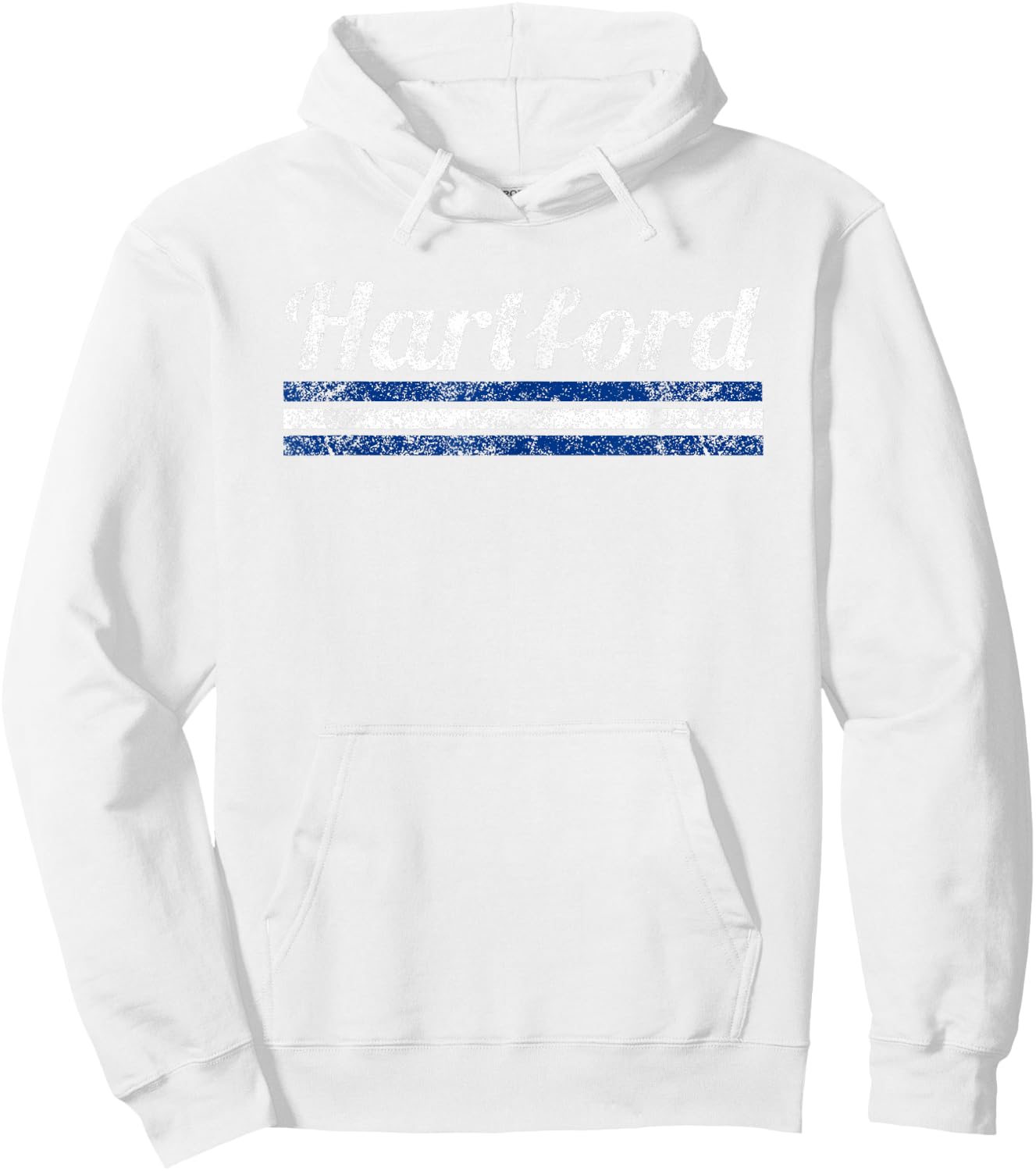 Hartford Connecticut Retro Vintage Weathered Throwback Hoodie - Hoodie | White