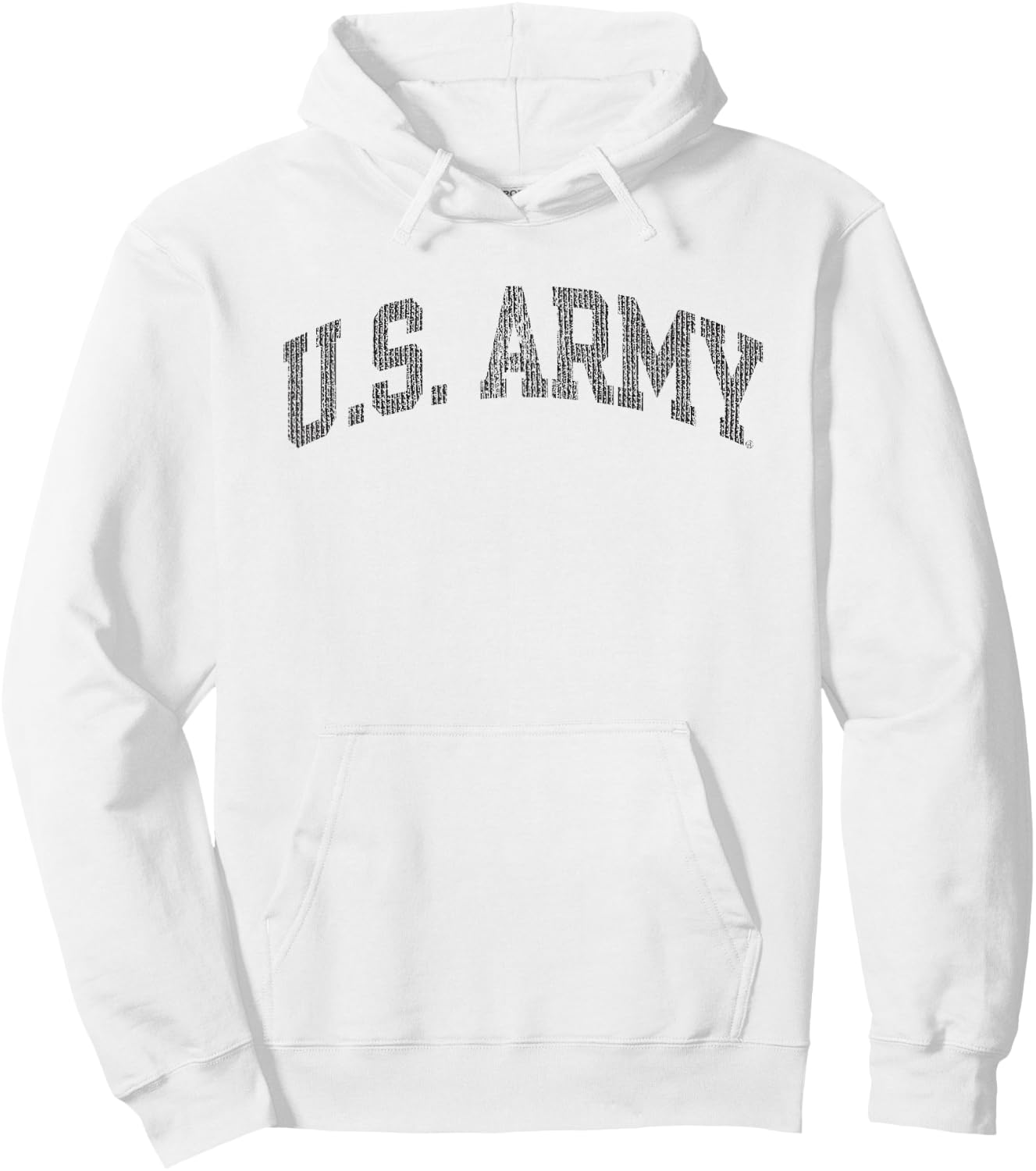 Army United States Military Vintage Arch Officially Licensed Hoodie - Hoodie | White