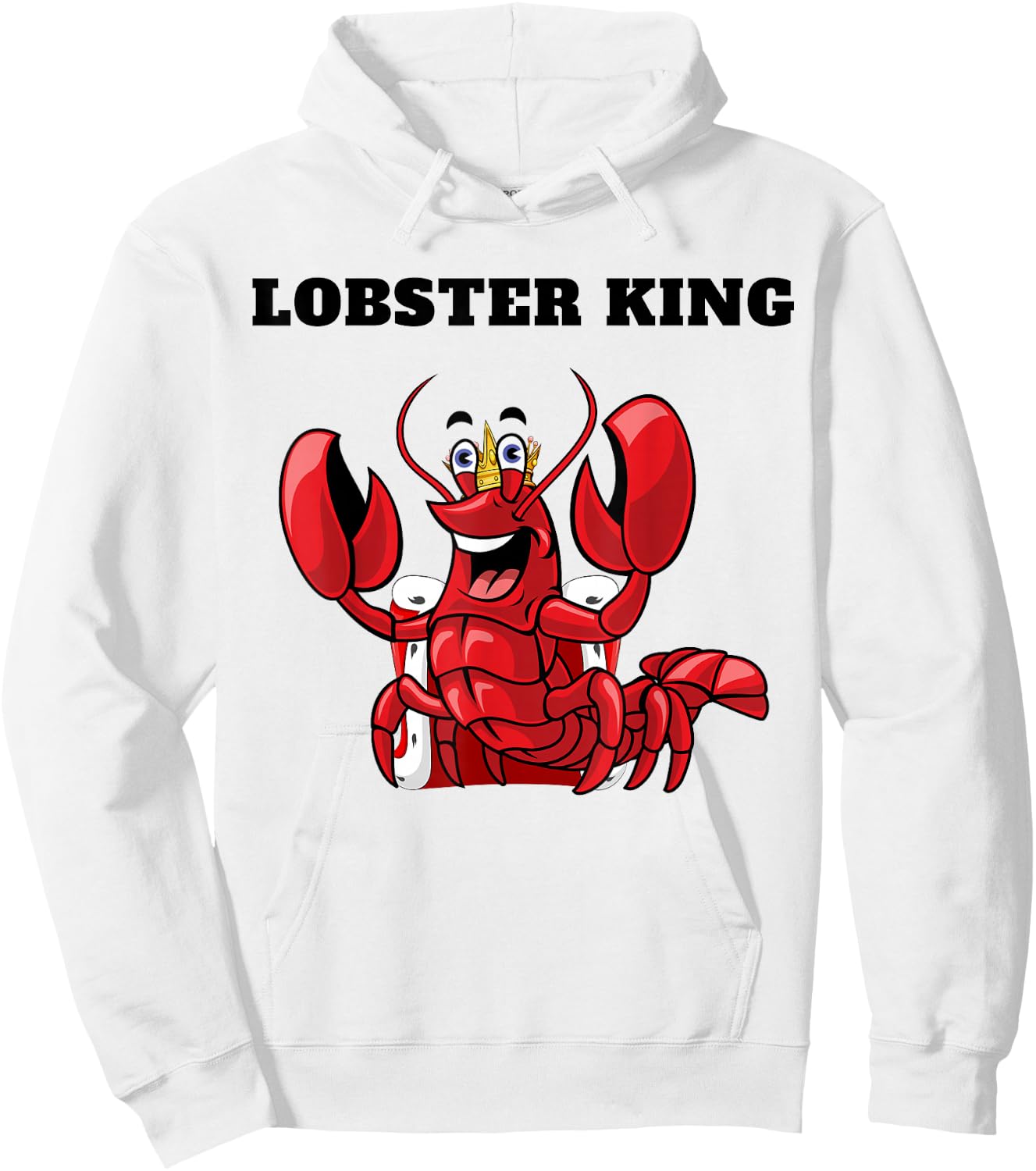 Lobster King | Boys Lobster Lover Stuff | Lobster Hoodie - Hoodie | White